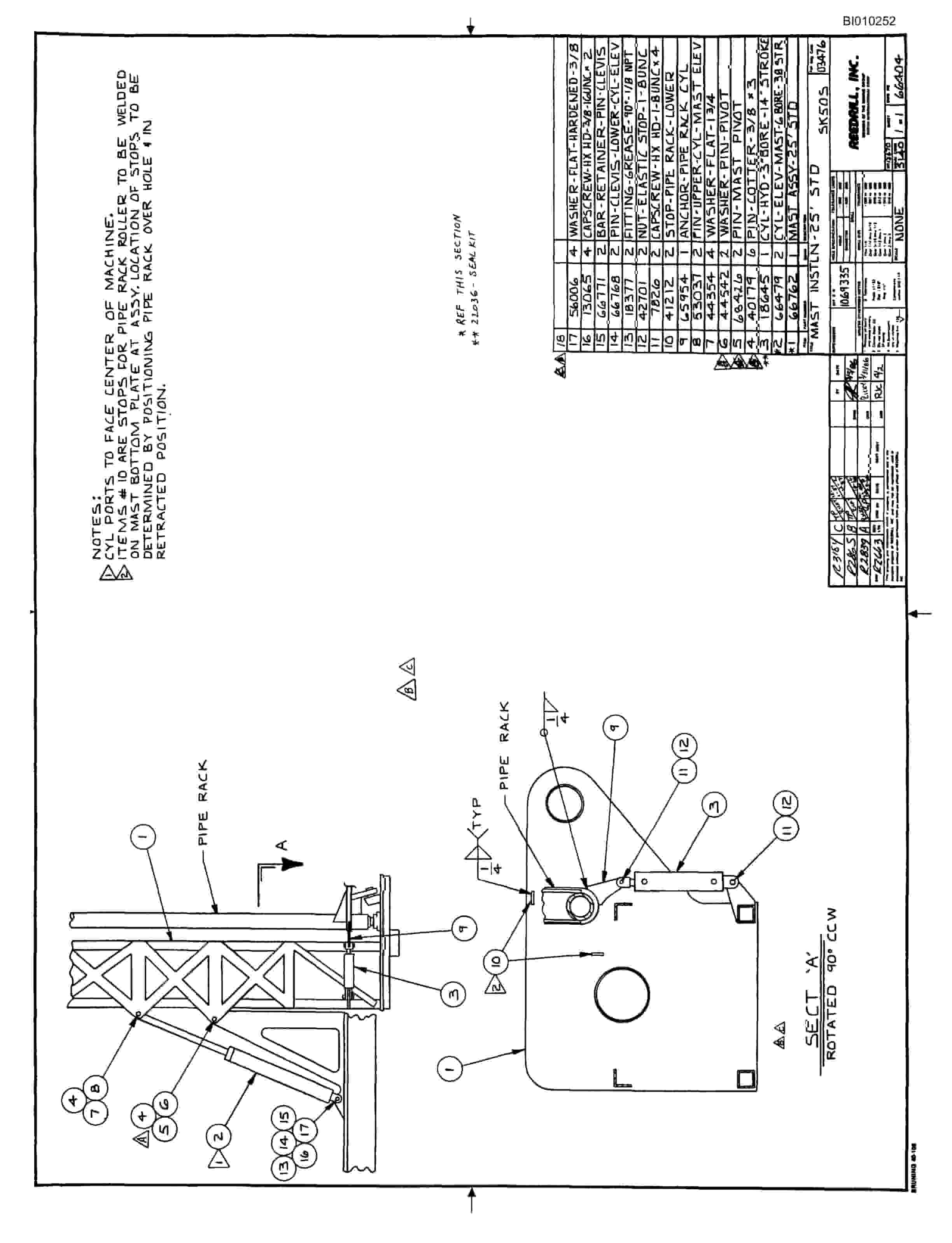 Bucyrus SK-50C Parts Catalog BI010252-2