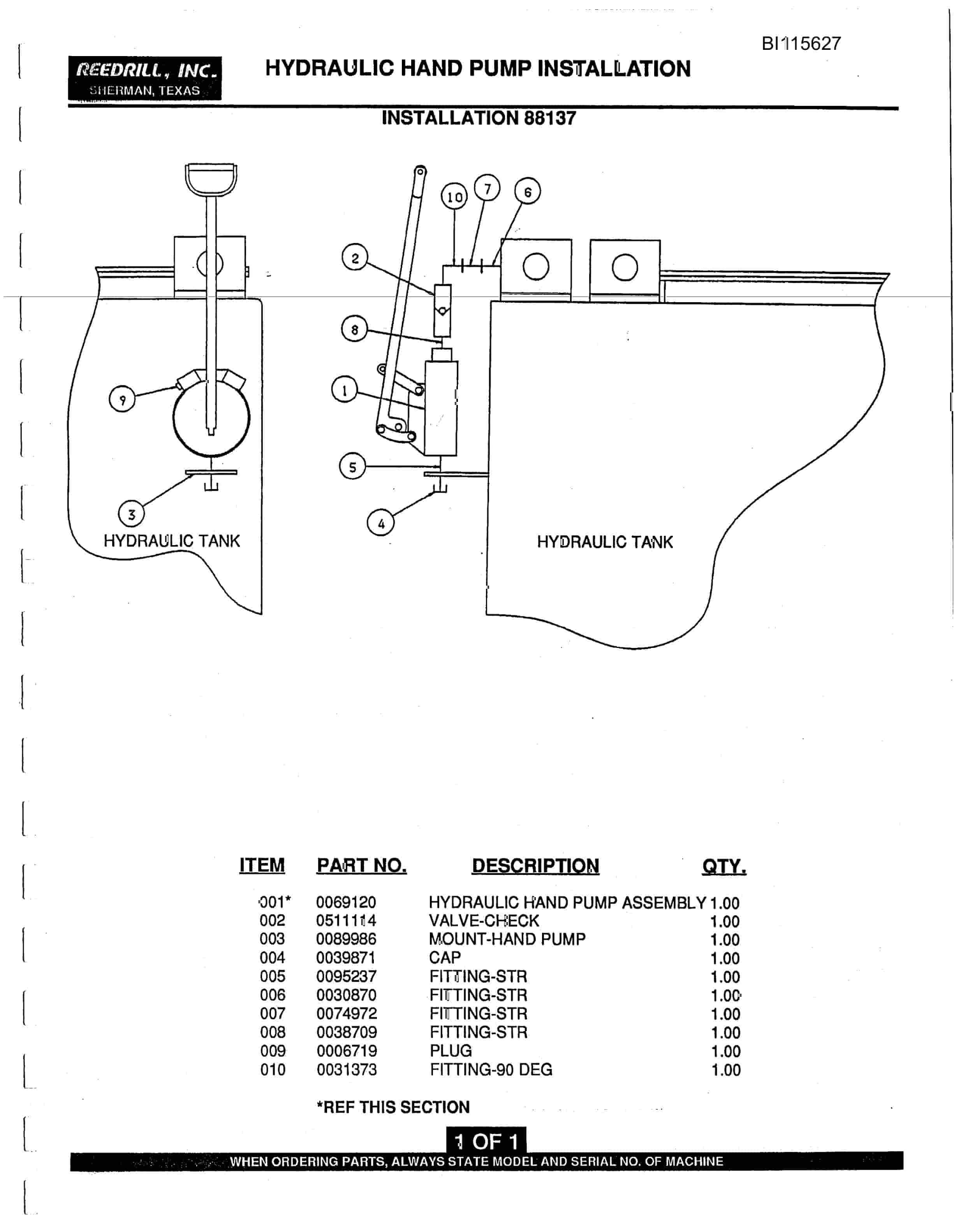 Bucyrus SK-50i Parts Catalog BI115627-4