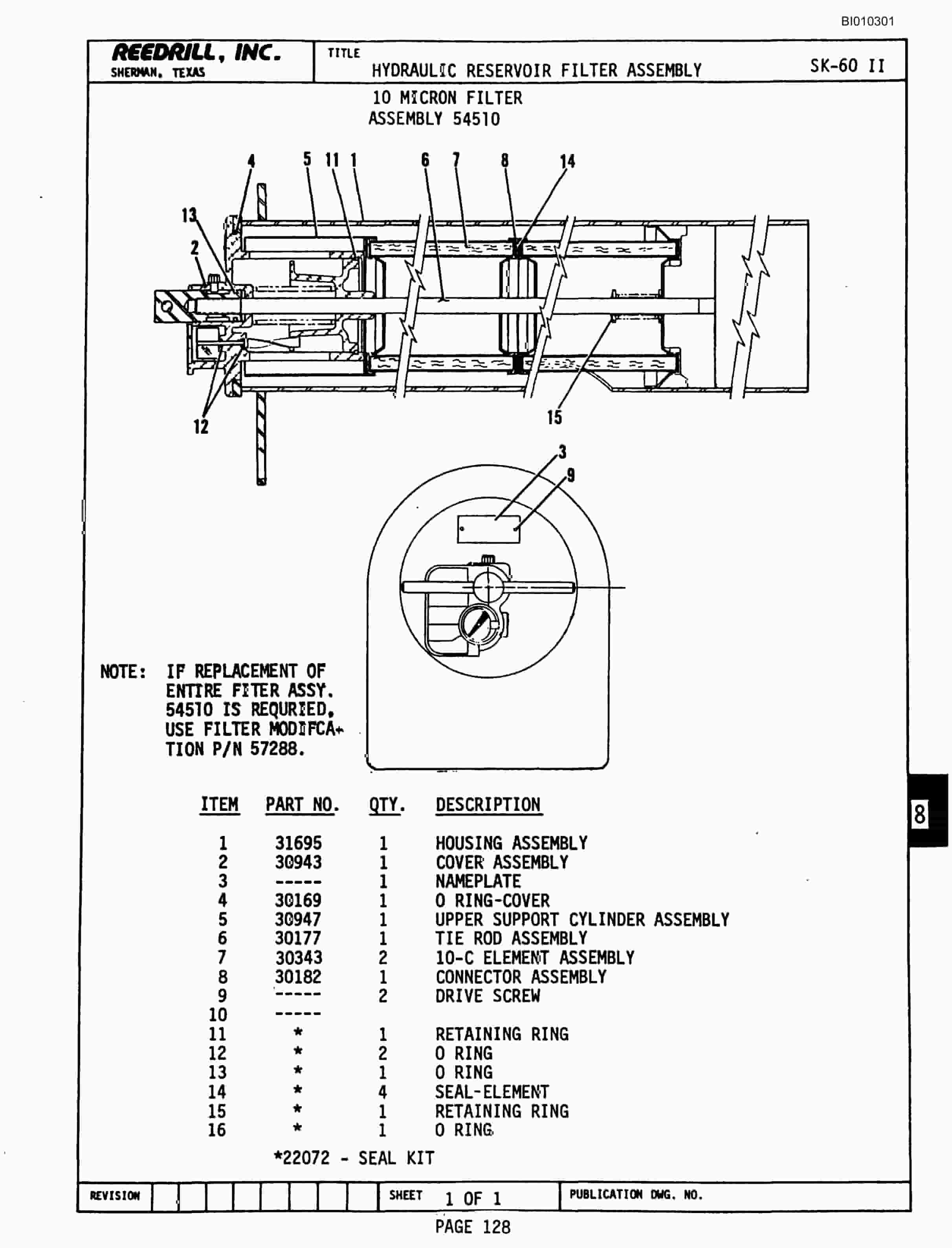 Bucyrus SK-50T Parts Catalog BI010301-4