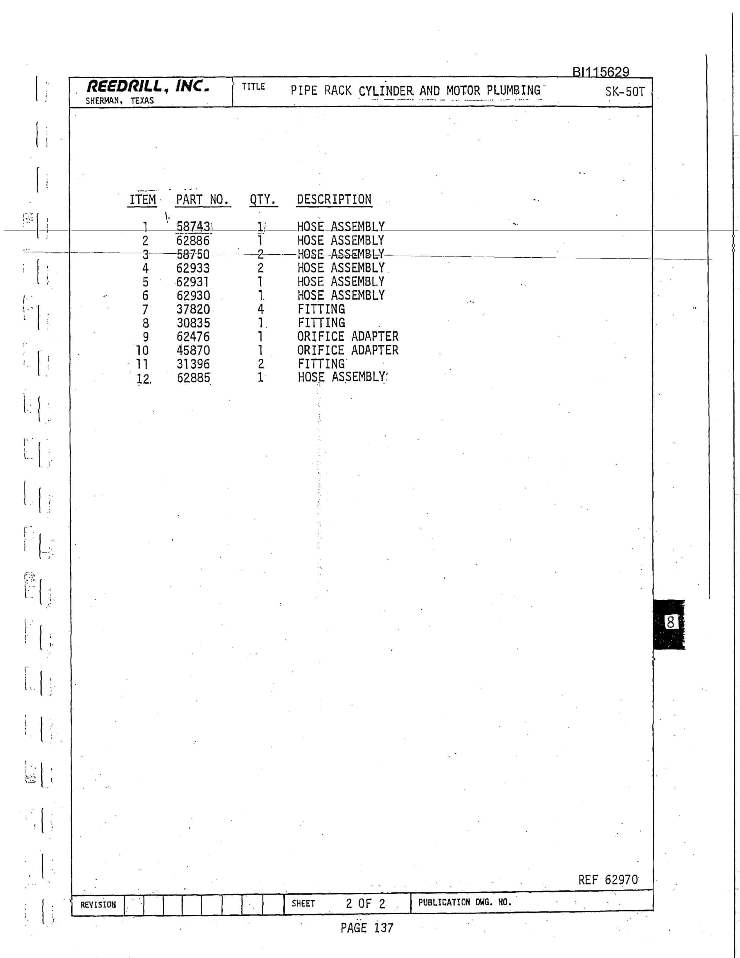 Bucyrus SK-50T Parts Catalog BI115629-5