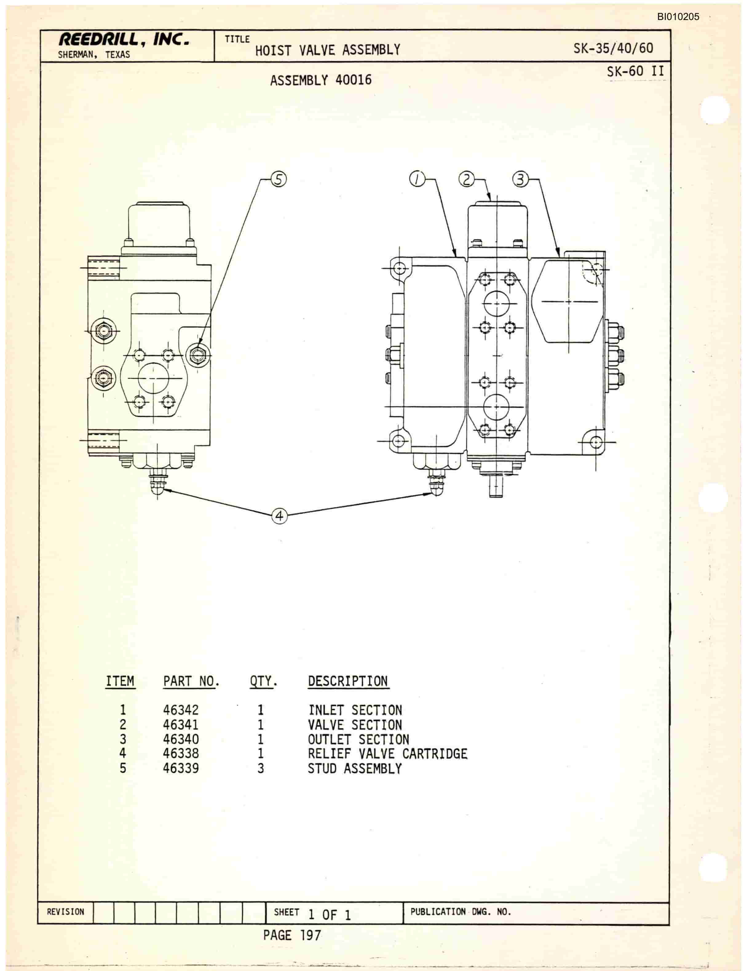 Bucyrus SK-60 II Parts Catalog BI010205-3