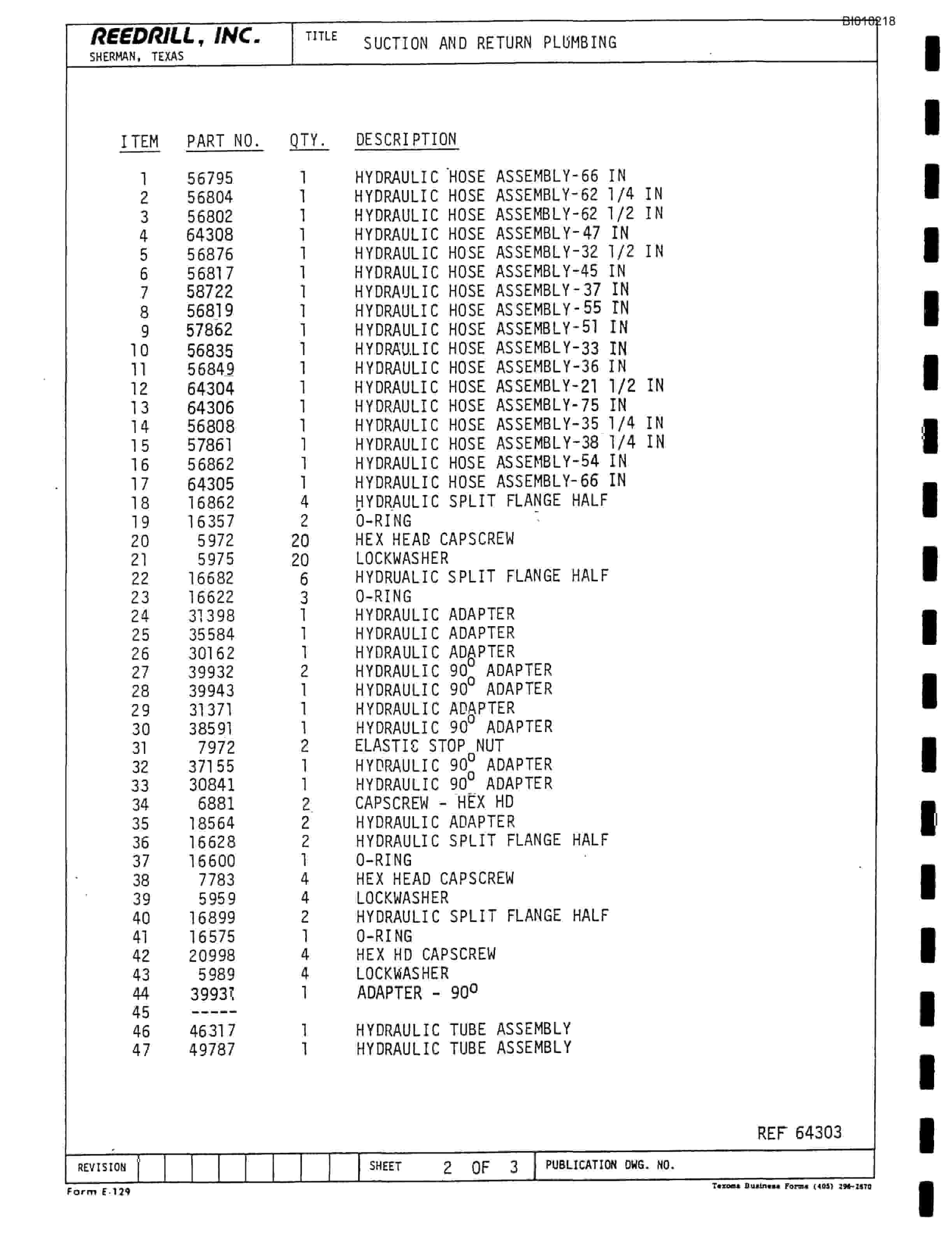 Bucyrus SK-60 II Parts Catalog BI010218-5