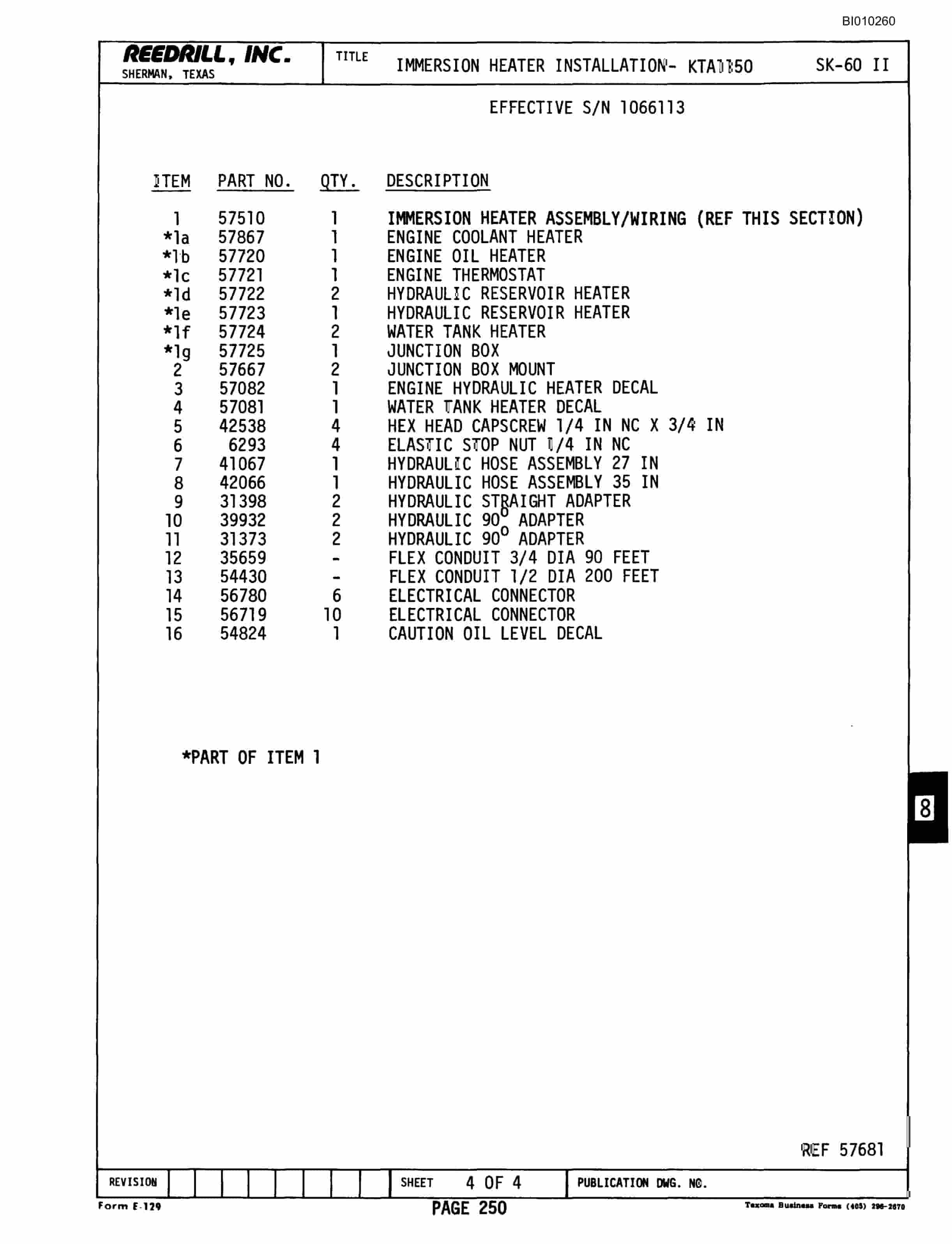 Bucyrus SK-60 II Parts Catalog BI010260-3