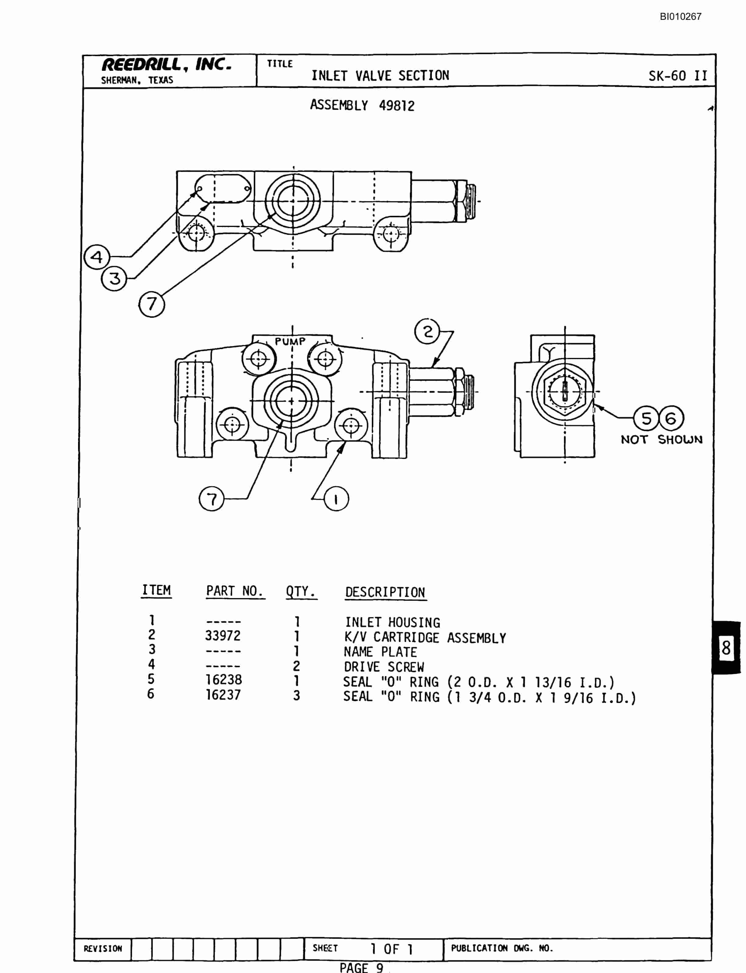 Bucyrus SK-60 II Parts Catalog BI010267-3