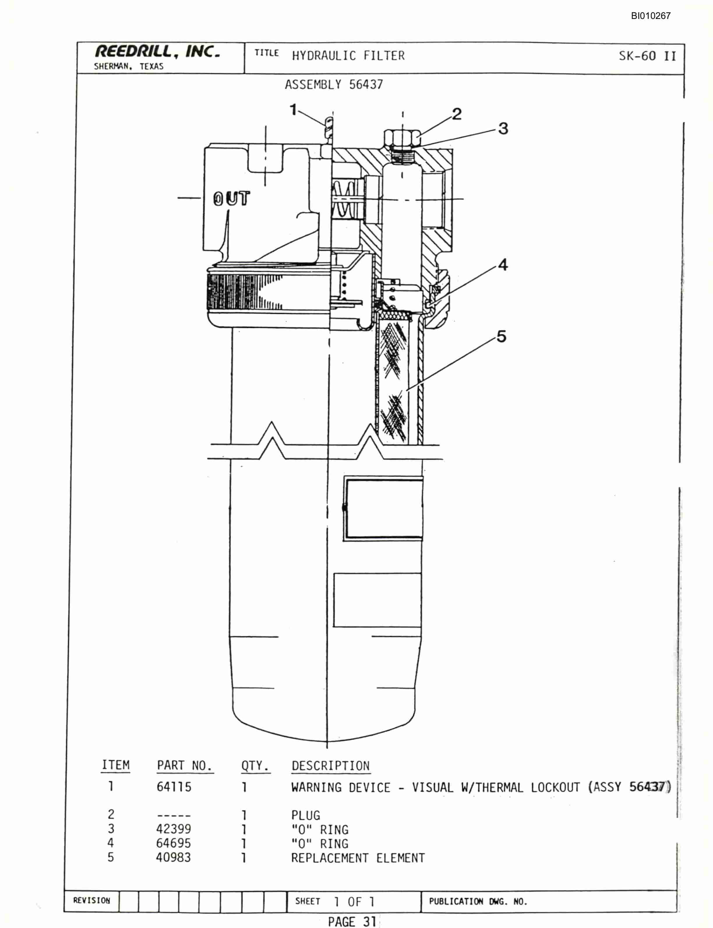 Bucyrus SK-60 II Parts Catalog BI010267-4