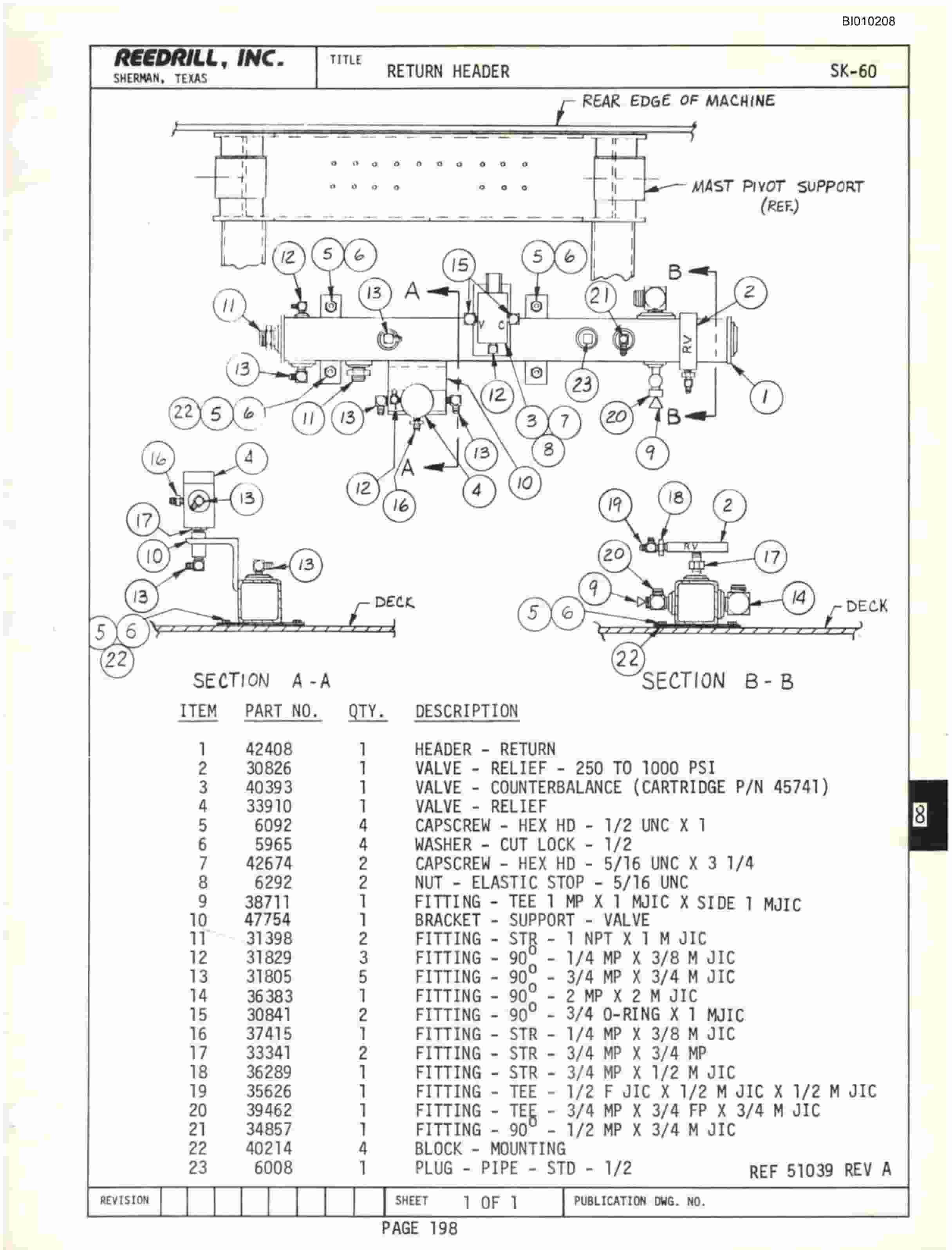 Bucyrus SK-60 Parts Catalog BI010208-3