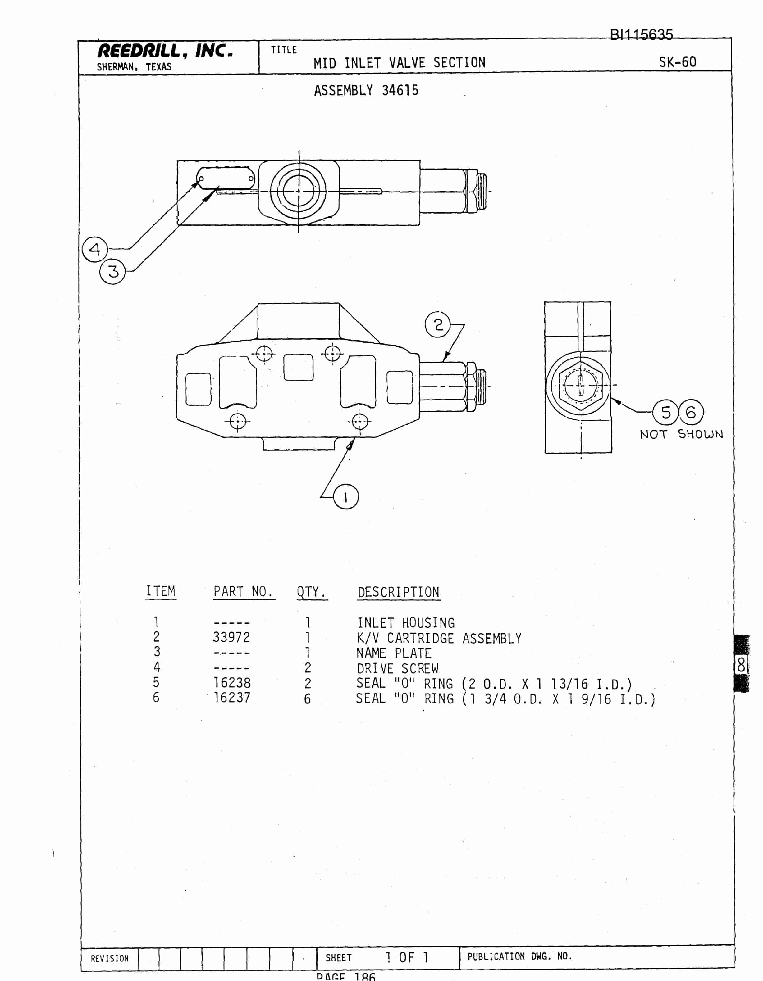 Bucyrus SK-60 Parts Catalog BI115635-4