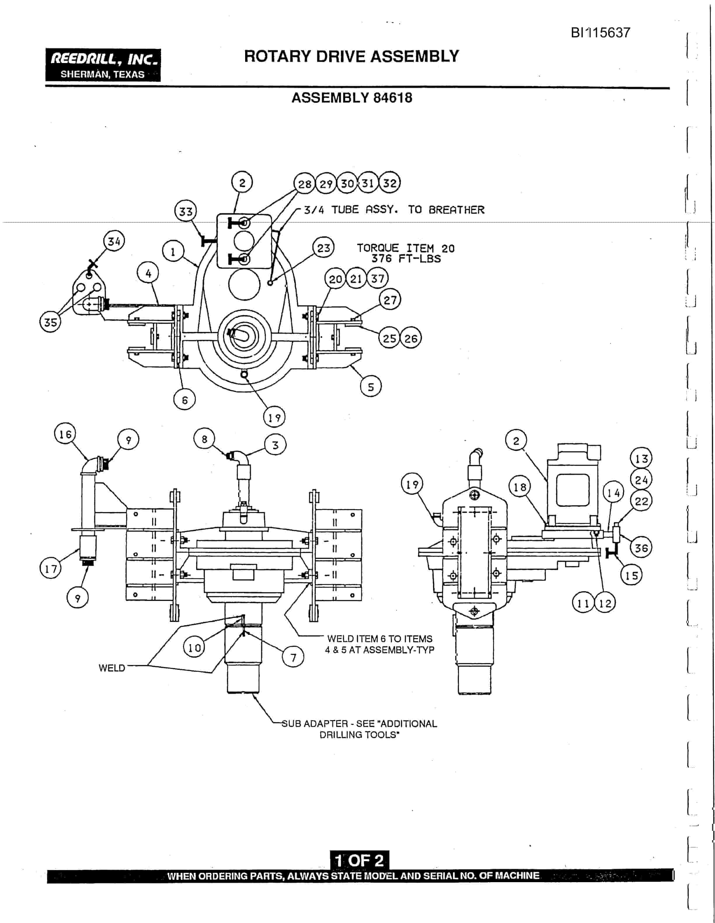 Bucyrus SK-60i Parts Catalog BI115637-2