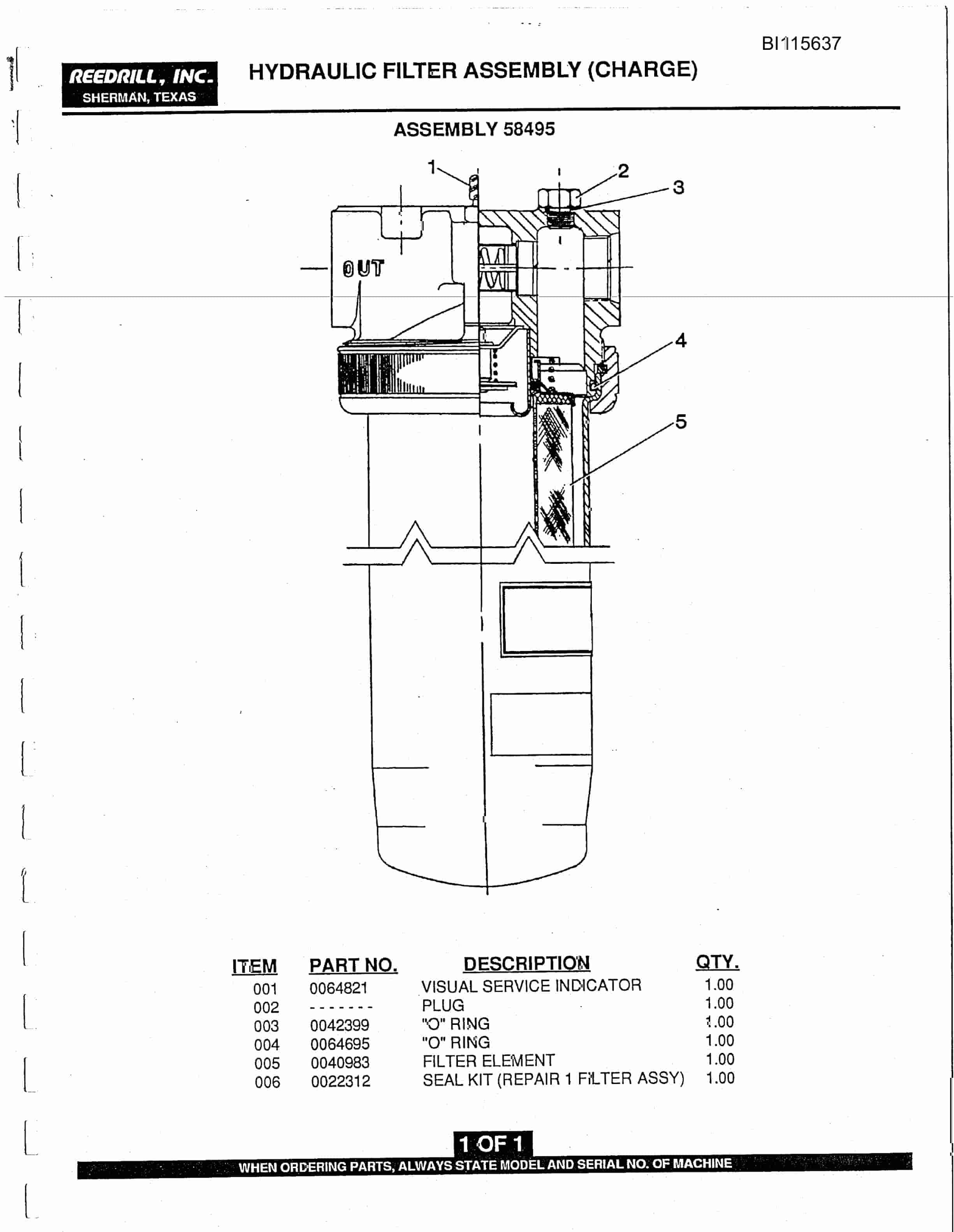Bucyrus SK-60i Parts Catalog BI115637-3