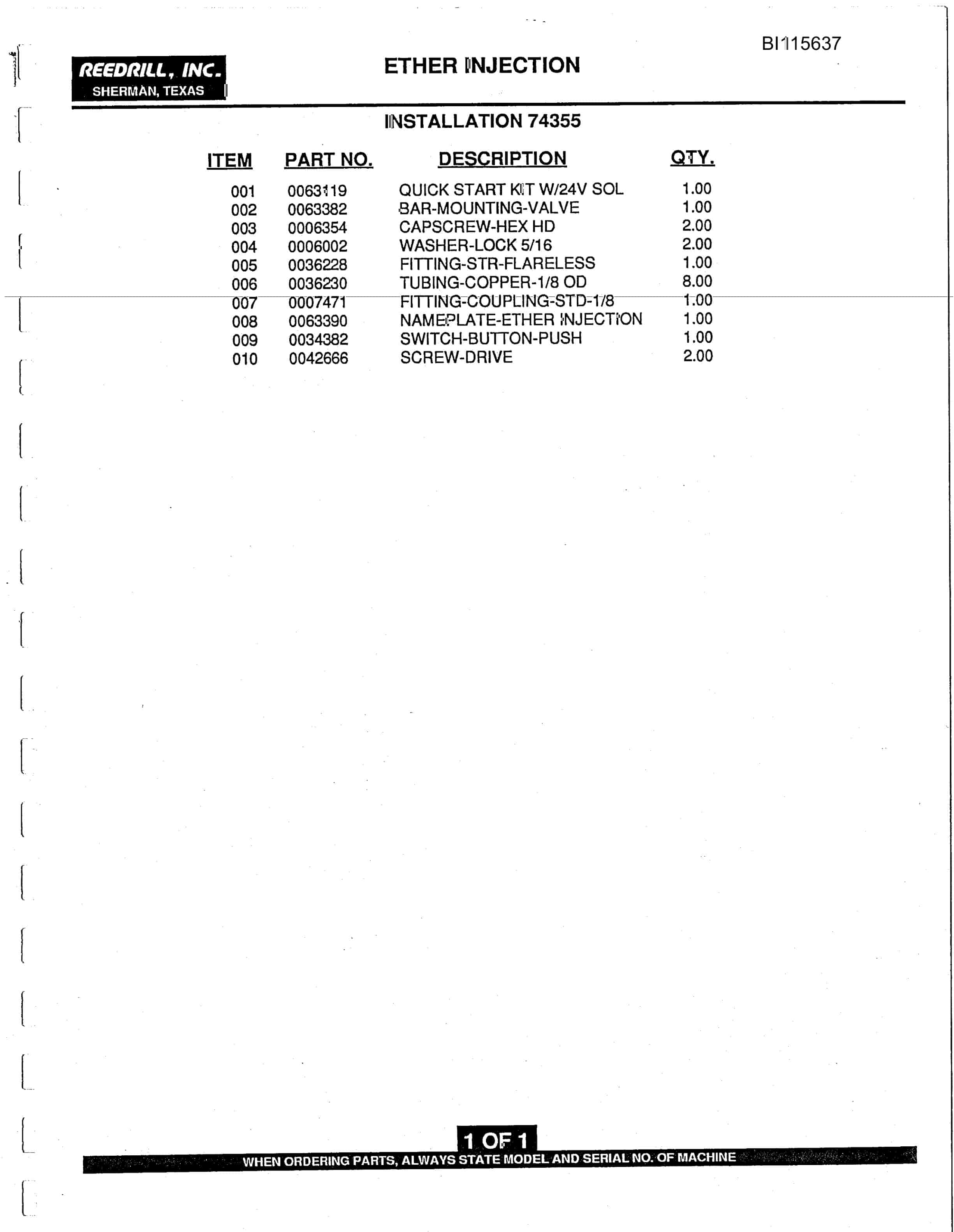 Bucyrus SK-60i Parts Catalog BI115637-5