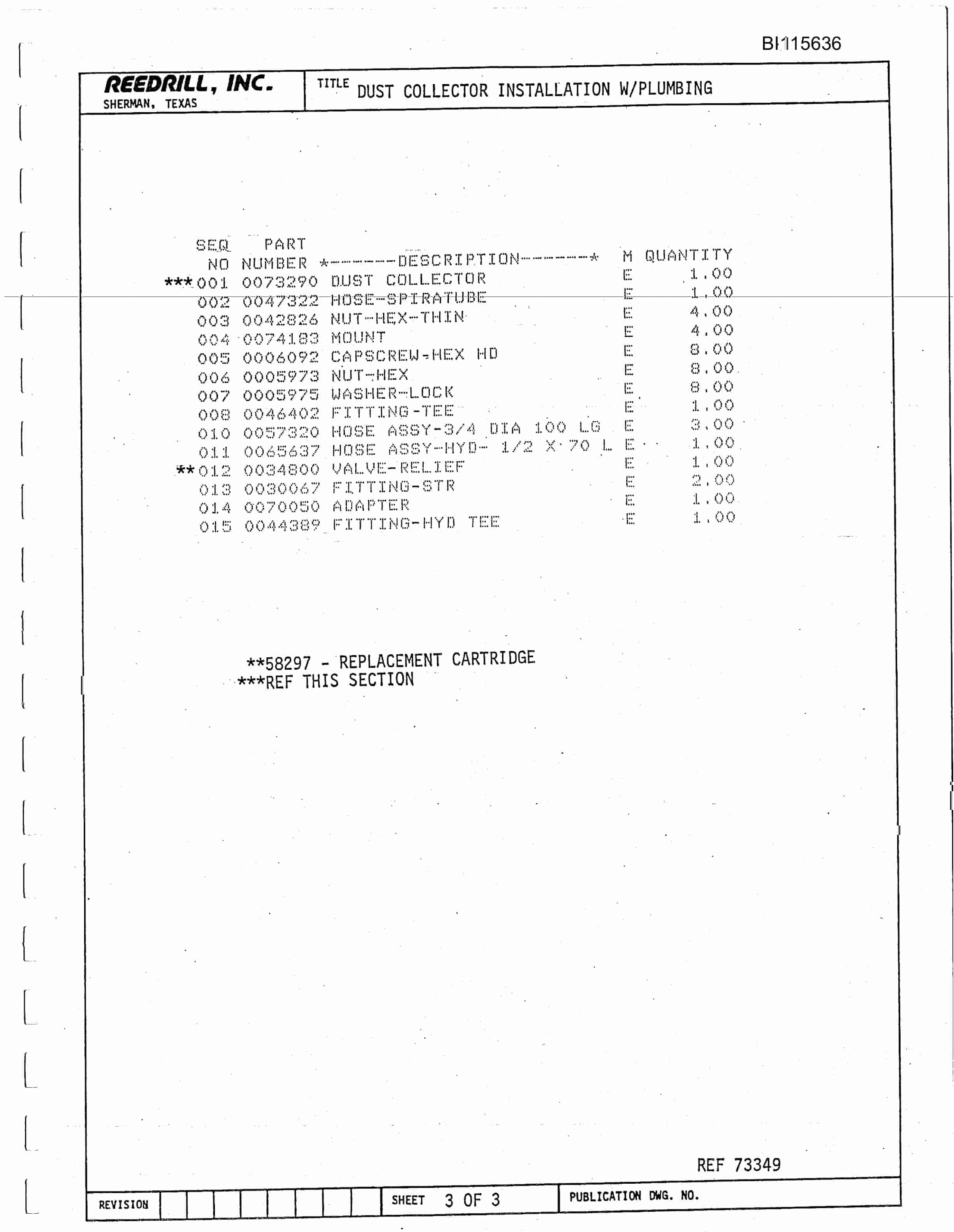 Bucyrus SK-60II Parts Manual BI115636-3