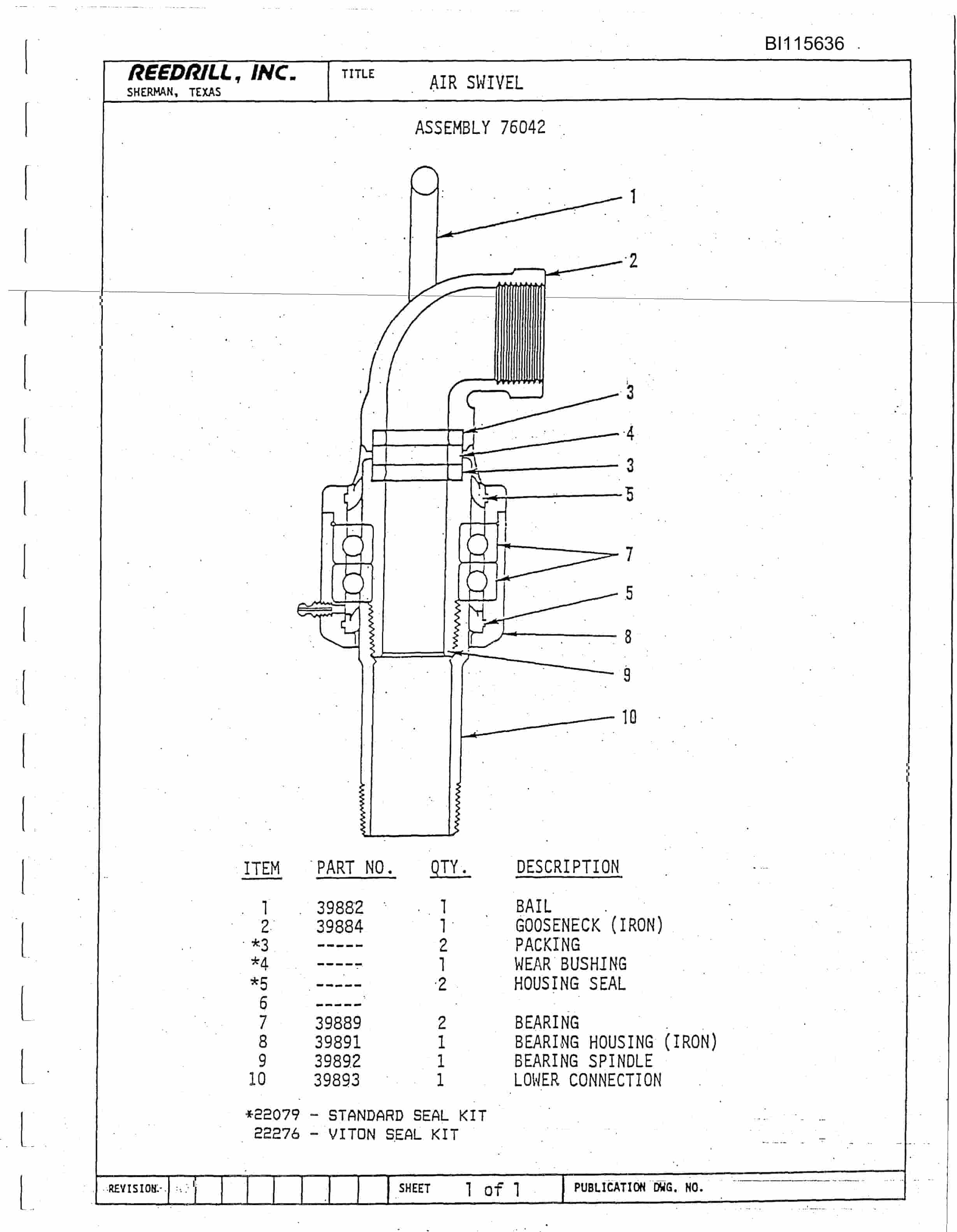 Bucyrus SK-60II Parts Manual BI115636-4