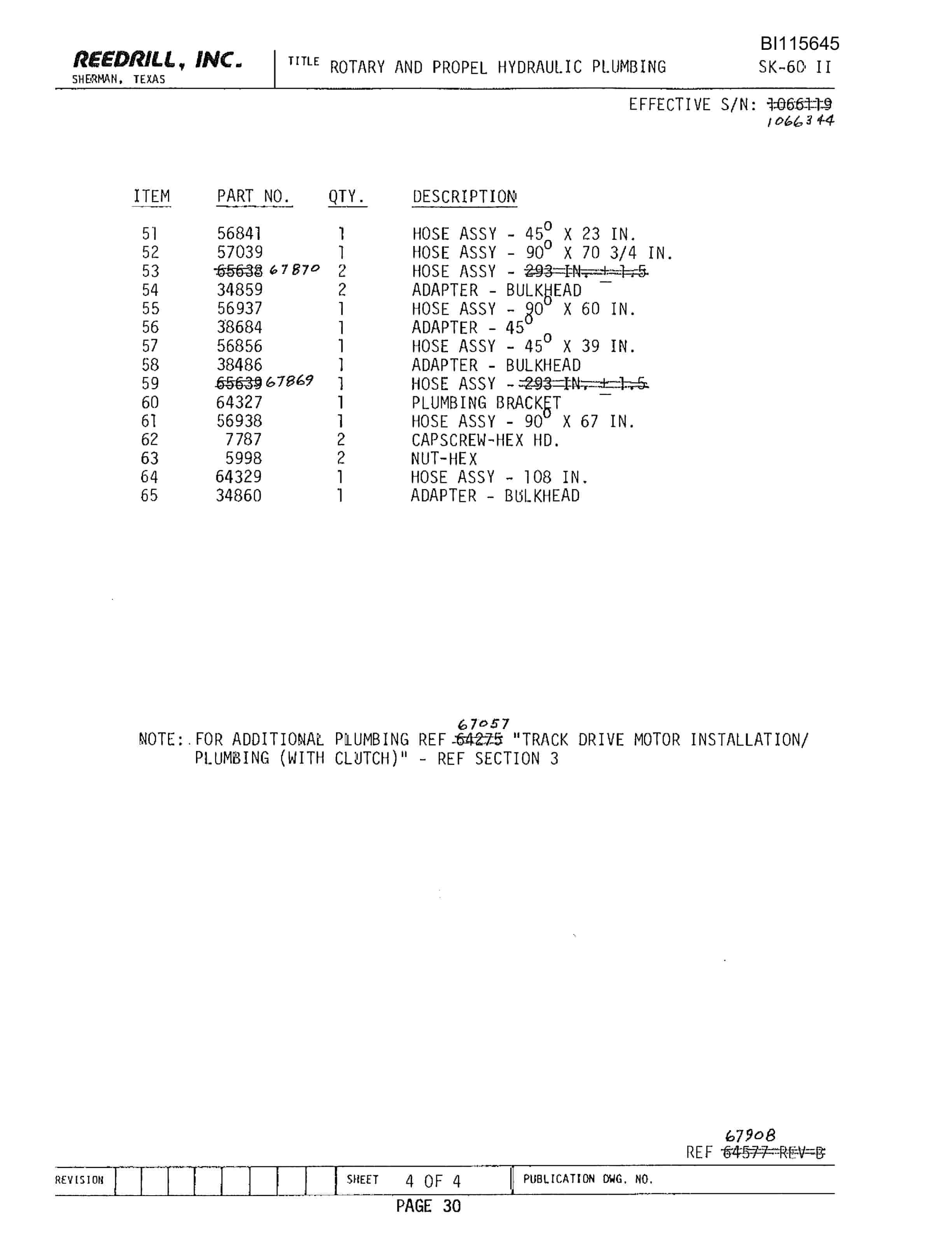 Bucyrus SK-70 Electric Parts Catalog BI115645-3