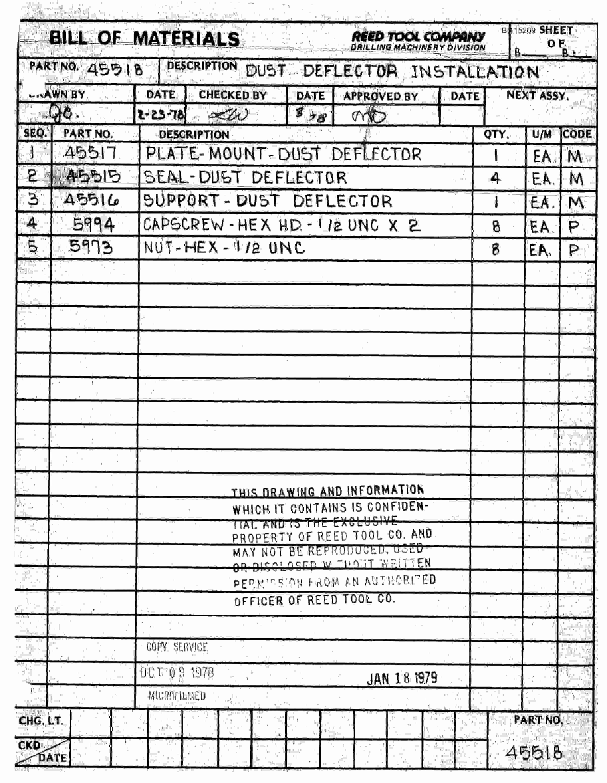 Bucyrus SK-95 Parts Catalog BI115209-2