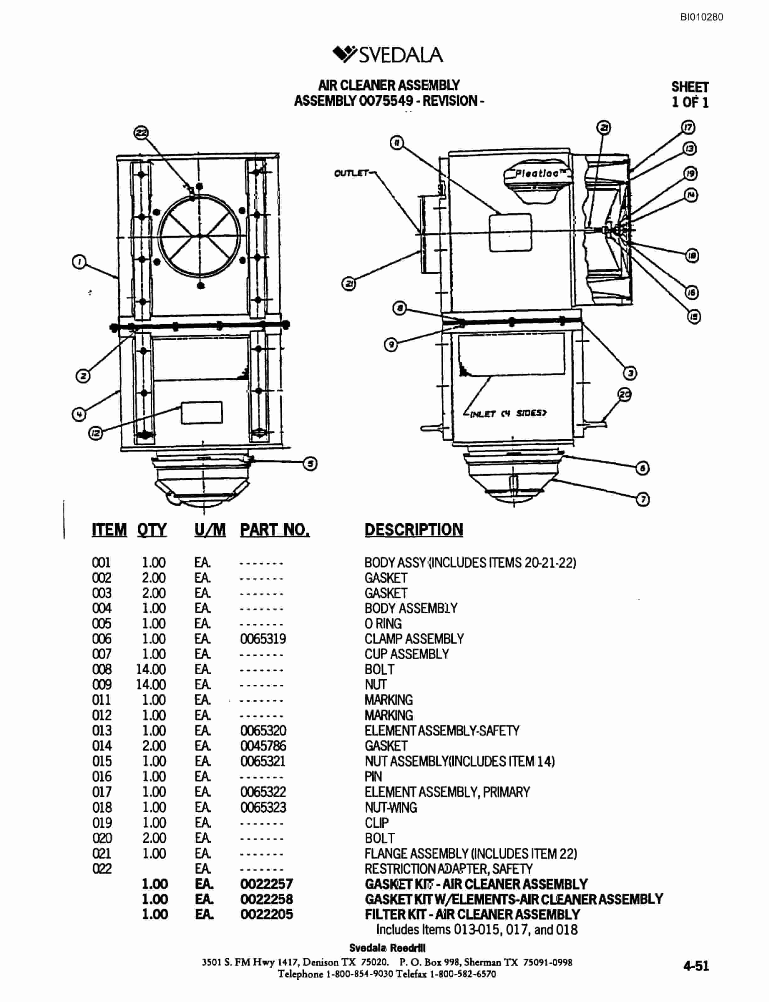 Bucyrus SK75i Infinity Stonekiller Parts Catalog BI010280-2