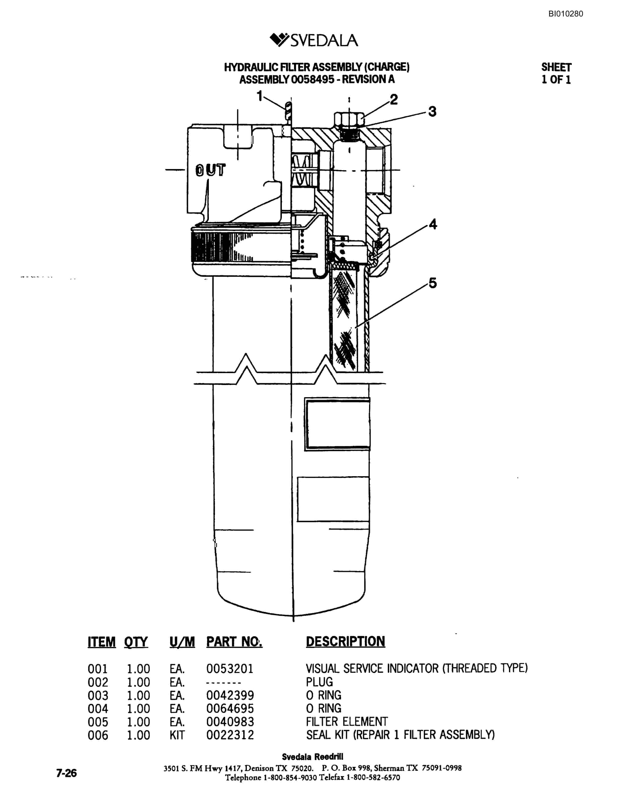 Bucyrus SK75i Infinity Stonekiller Parts Catalog BI010280-4