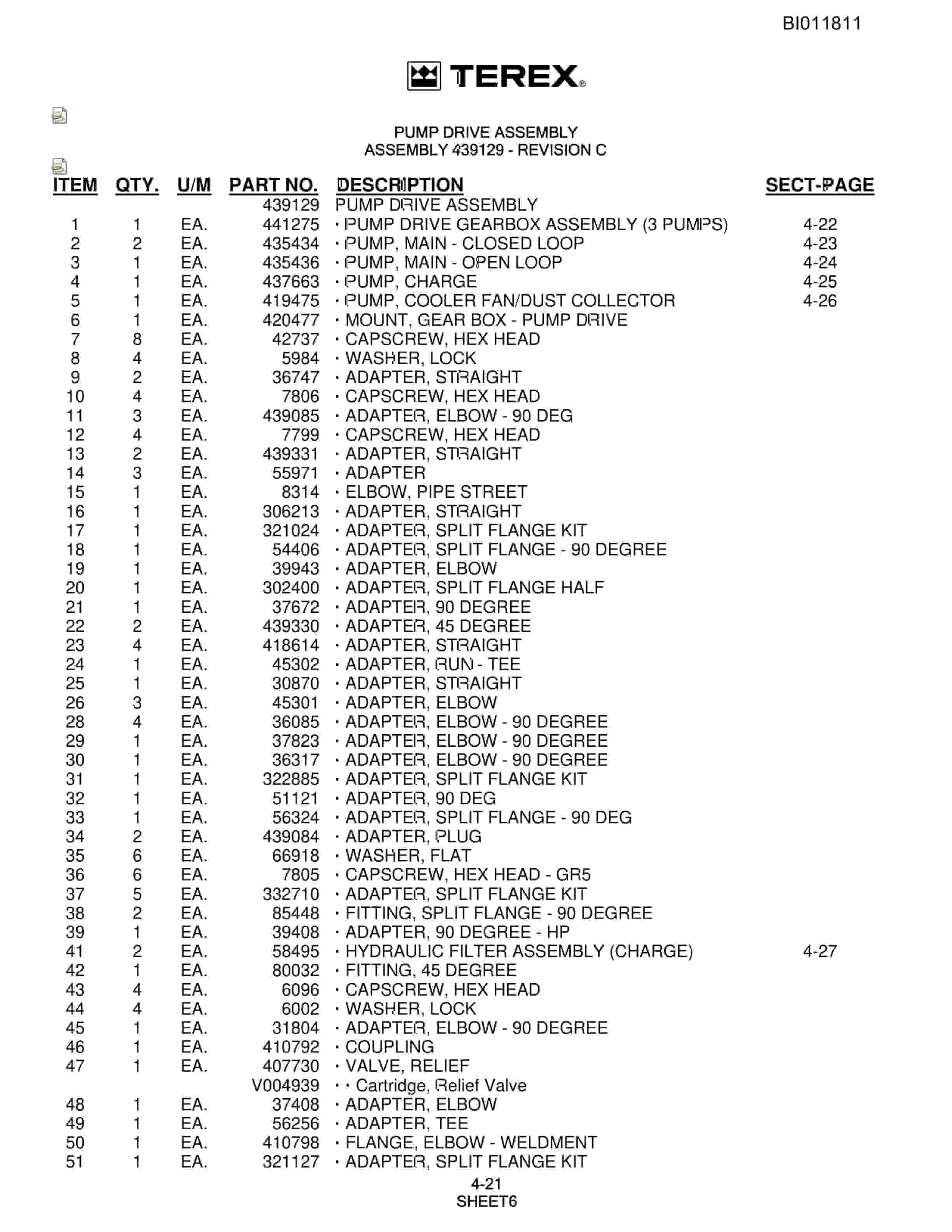 Bucyrus SKF-11 Rotary Blasthole Drill Parts Catalog BI011811-2