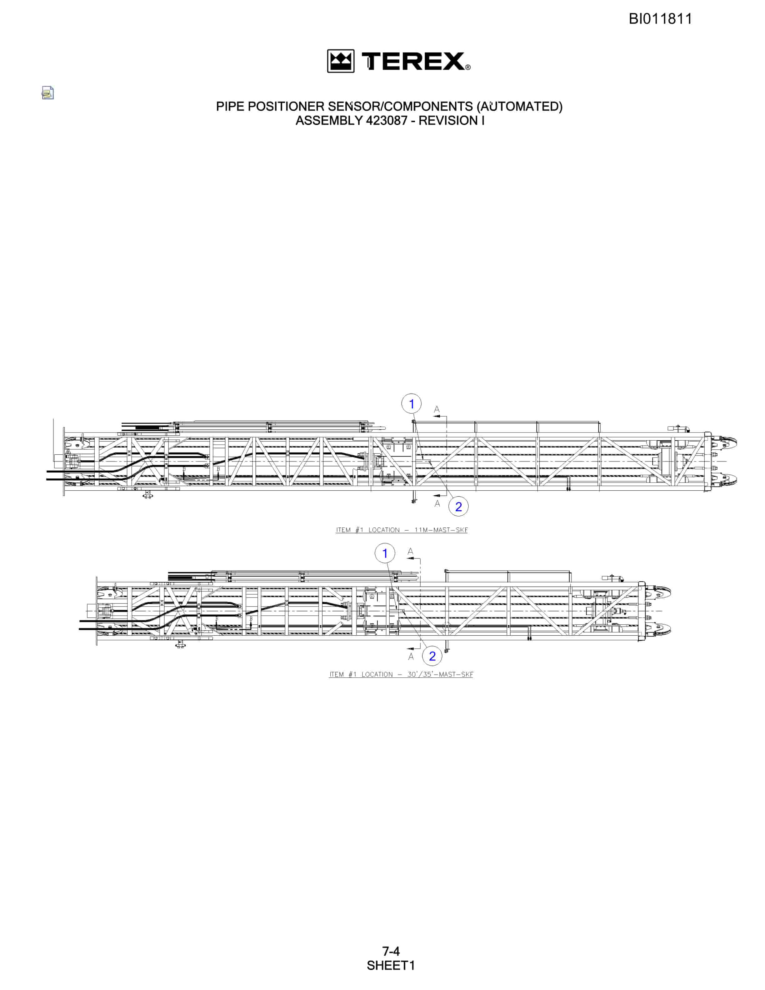 Bucyrus SKF-11 Rotary Blasthole Drill Parts Catalog BI011811-4