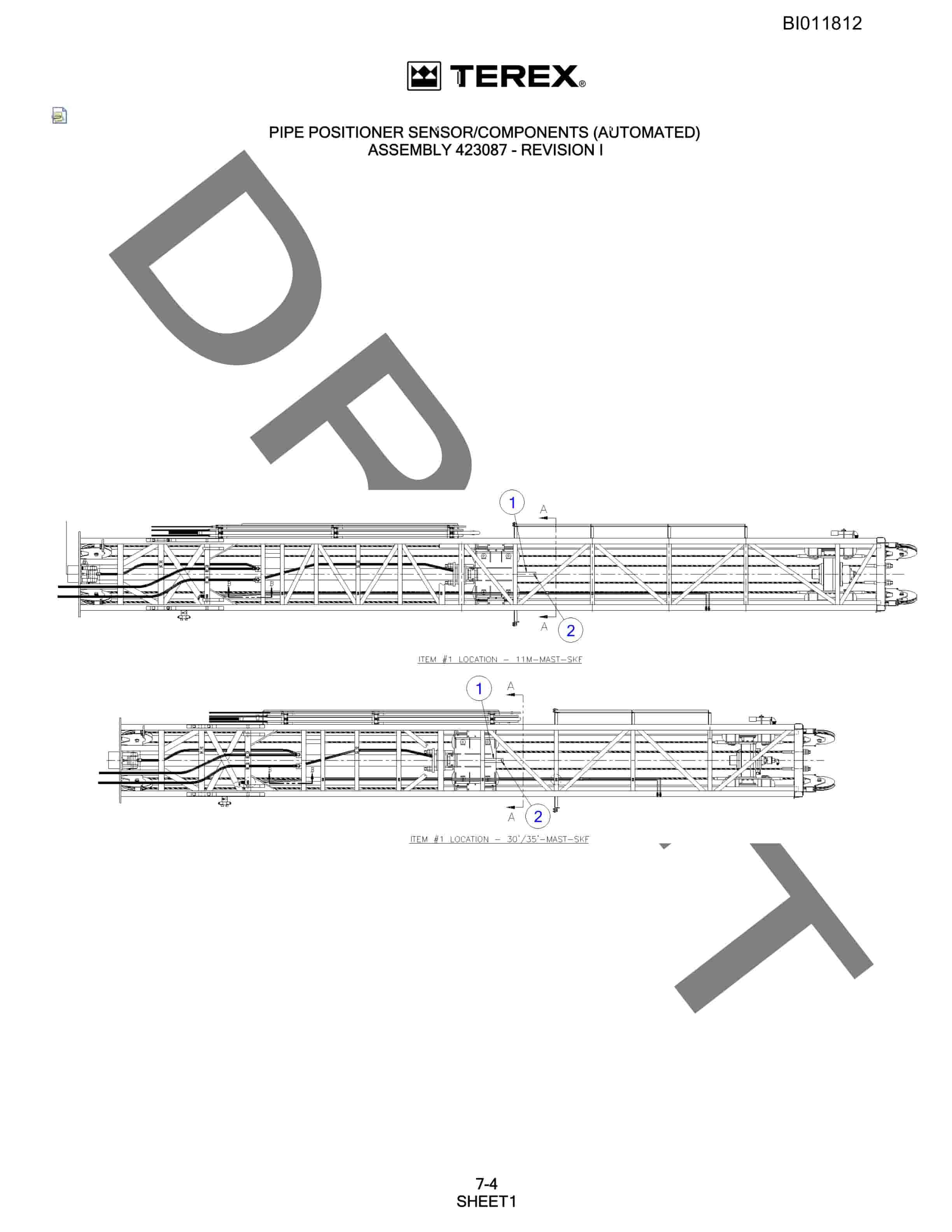 Bucyrus SKF-11 Rotary Blasthole Drill Parts Catalog BI011812-4