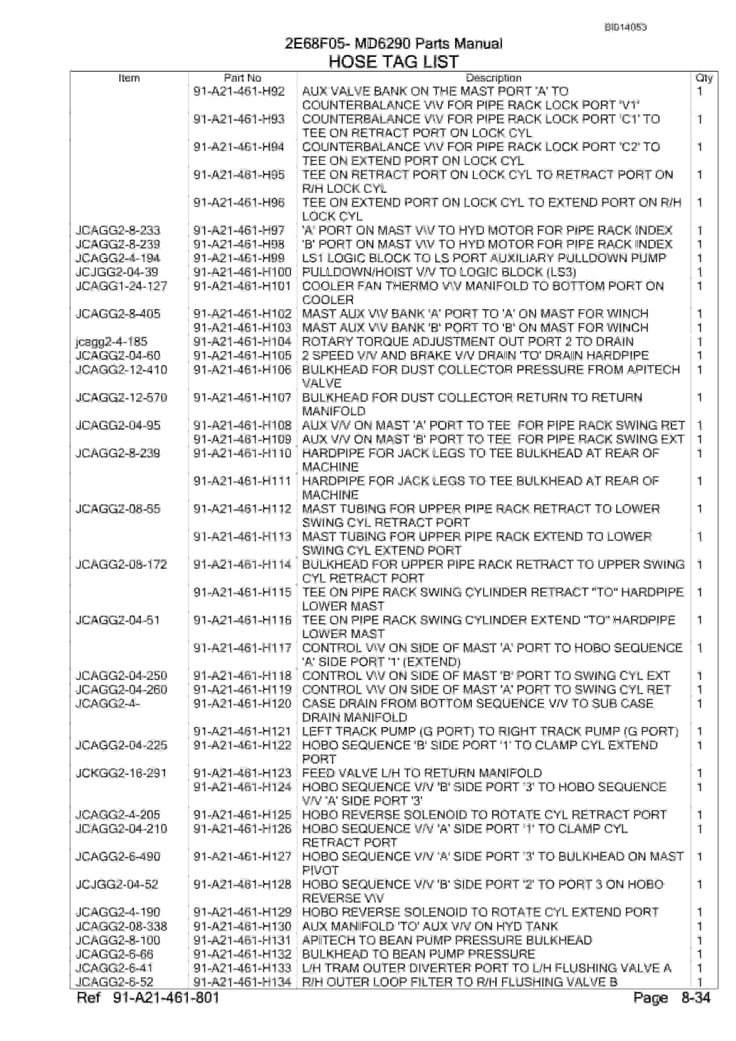 Bucyrus SKF-12 Infinity Blasthole Drill Parts Manual BI014053-4