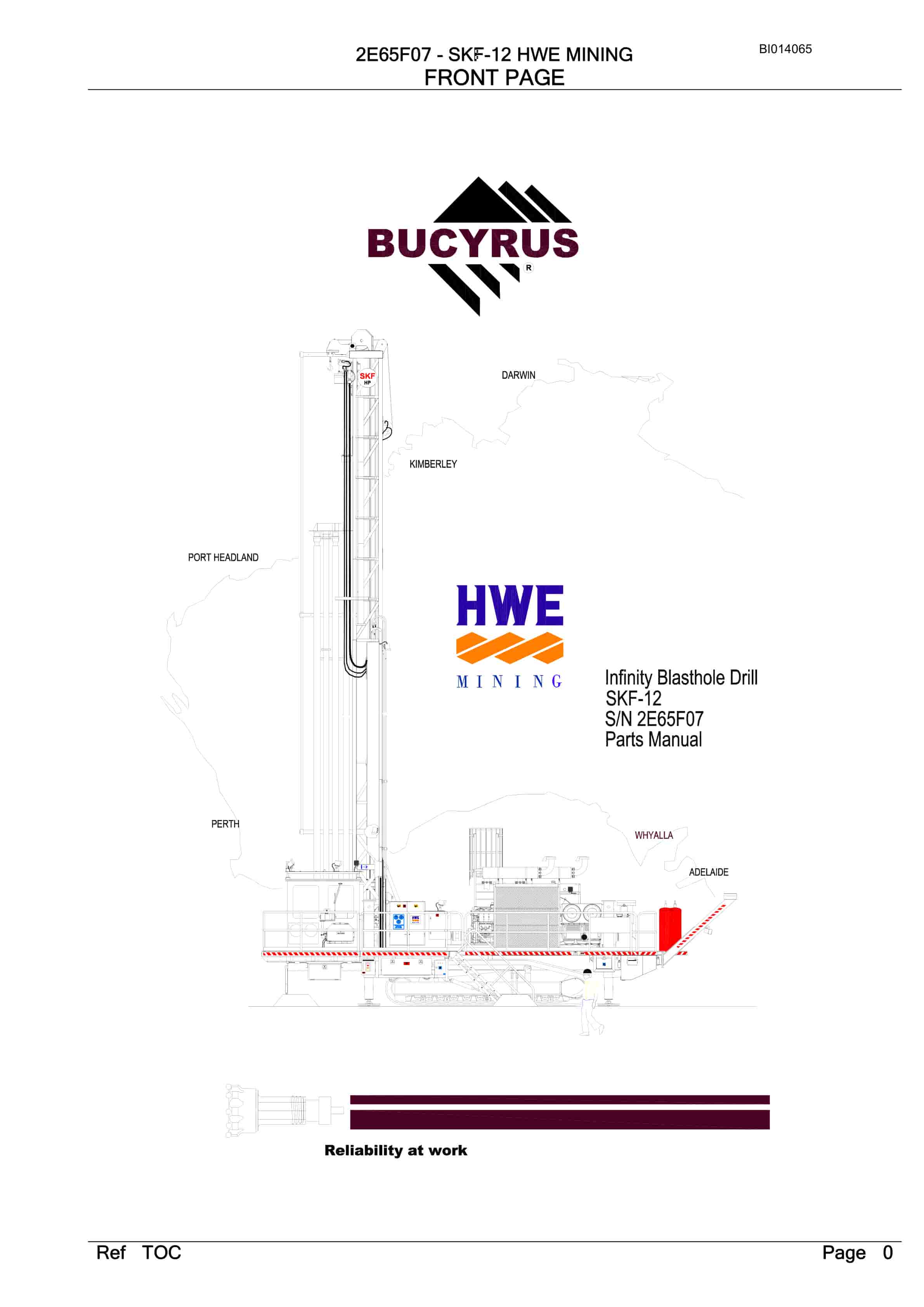 Bucyrus SKF-12 Infinity Blasthole Drill Parts Manual BI014065