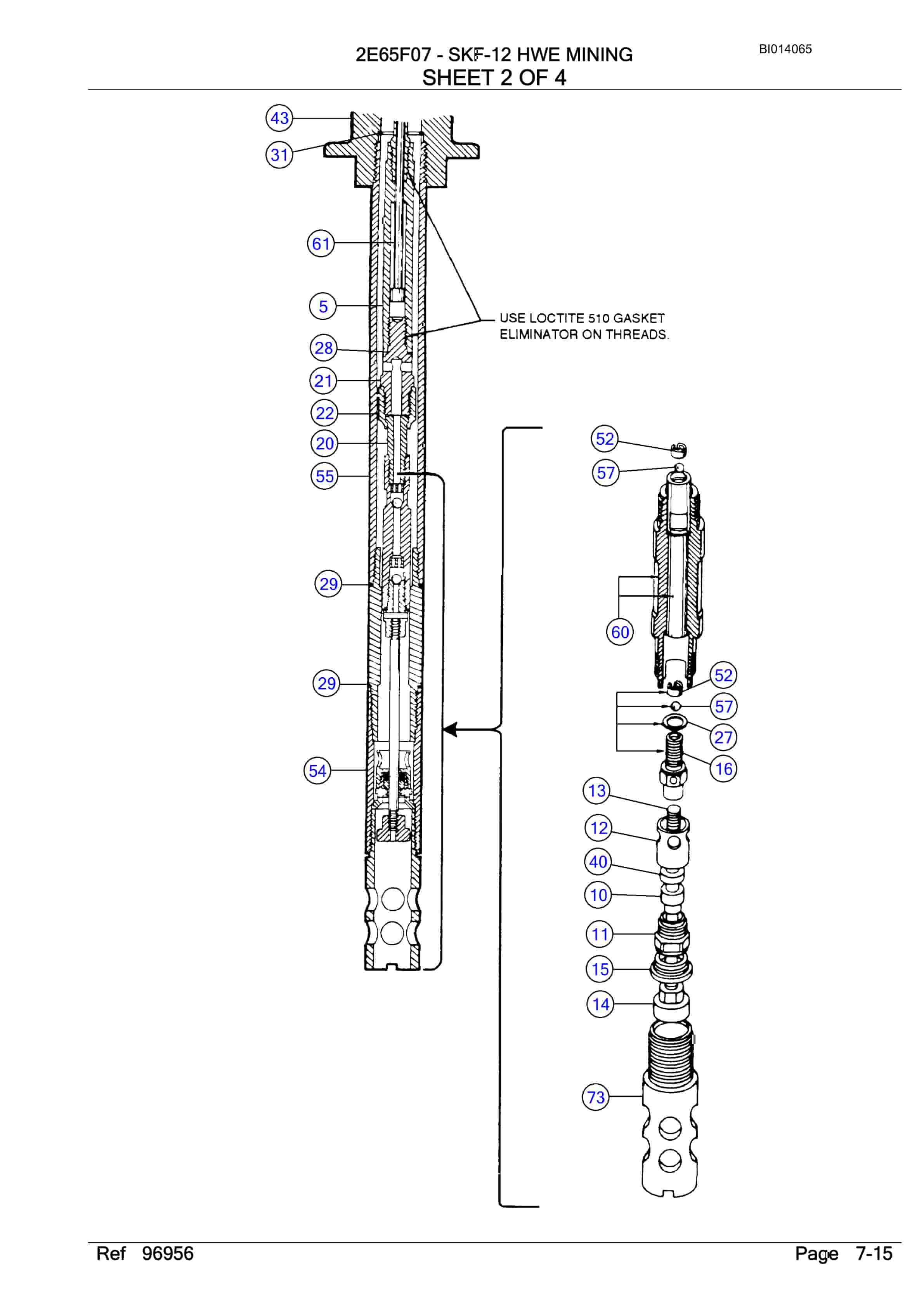 Bucyrus SKF-12 Infinity Blasthole Drill Parts Manual BI014065-3