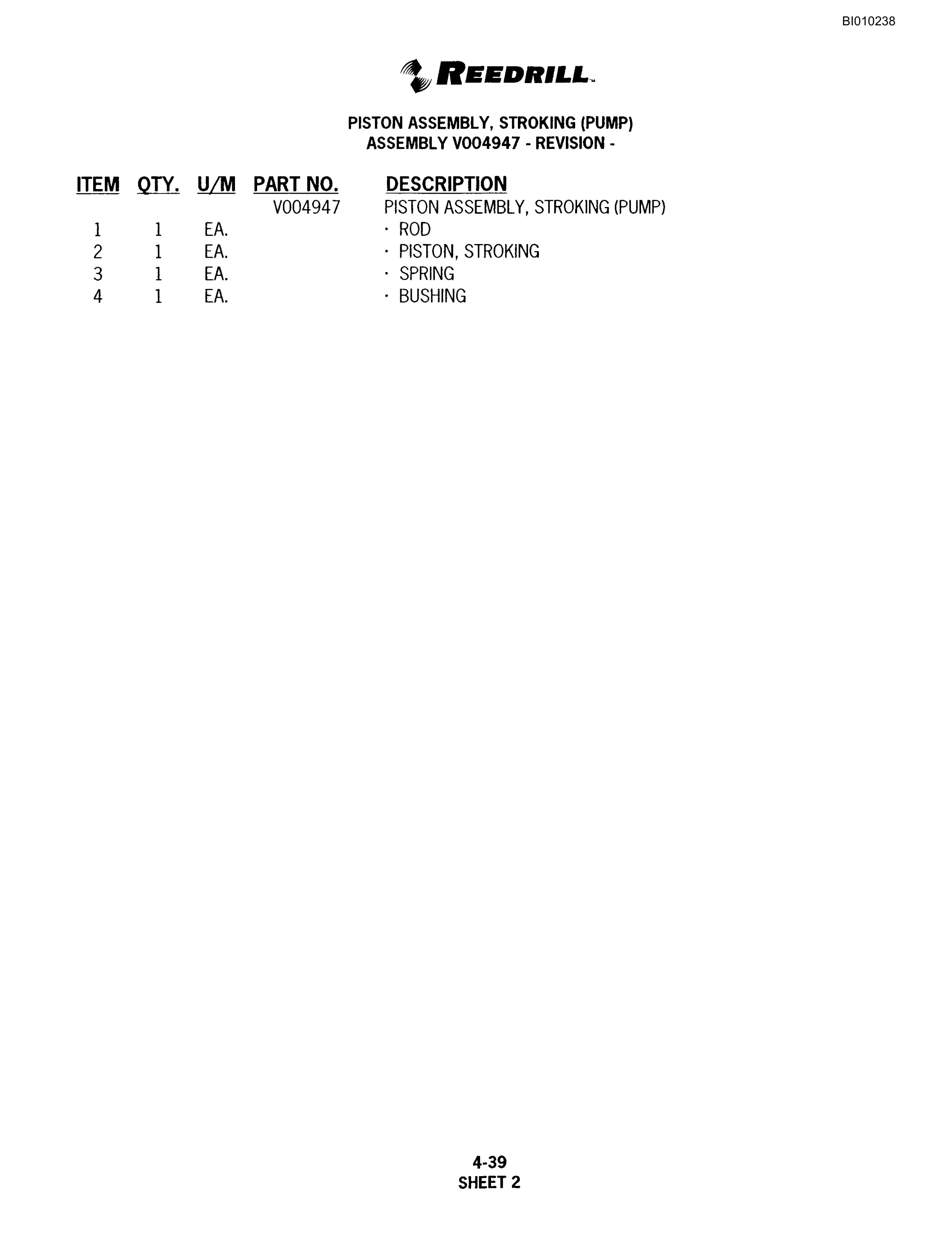 Bucyrus SKF Infinity Blasthole Drill Parts Catalog BI010238-2