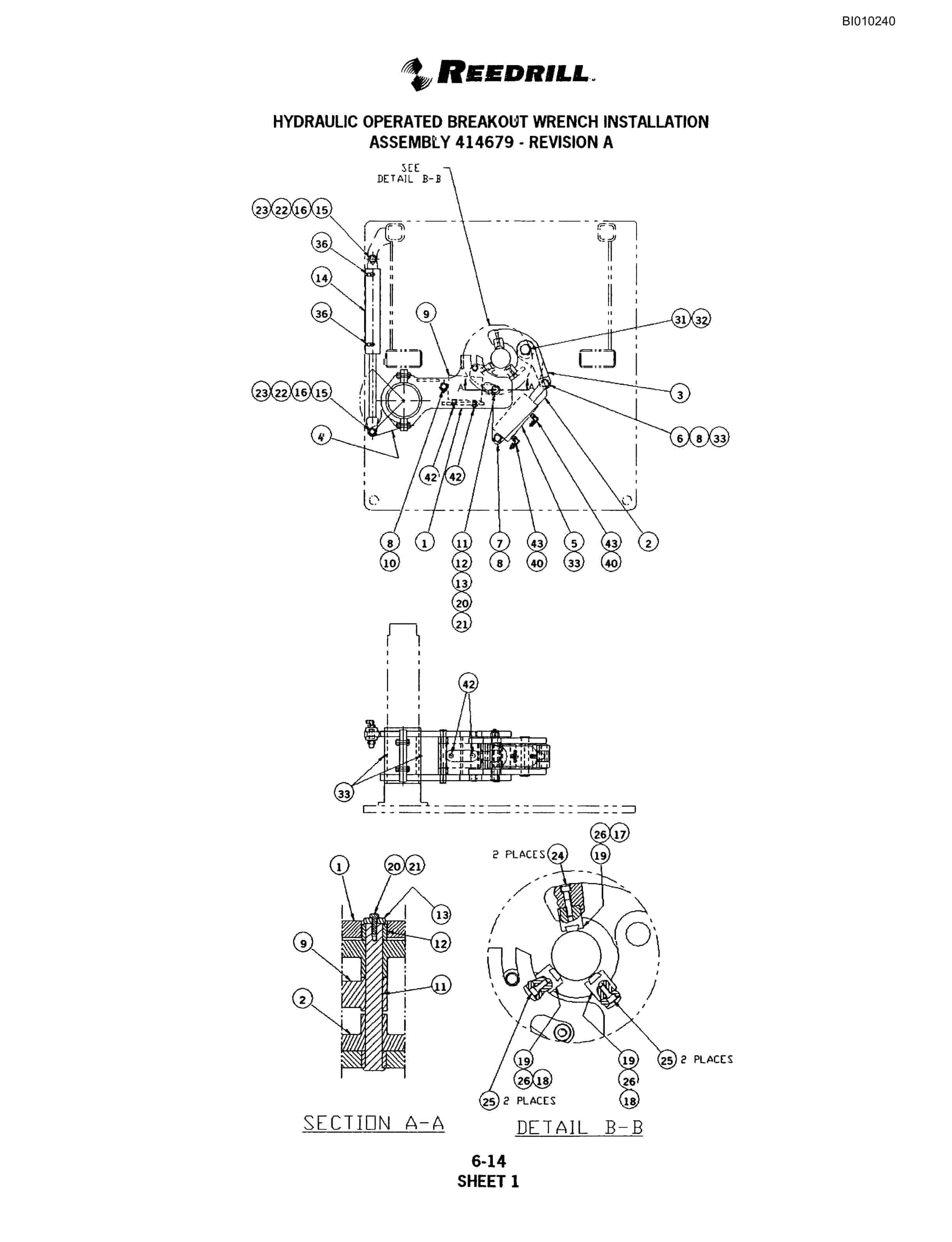Bucyrus SKF Infinity Blasthole Drill Parts Catalog BI010240-3