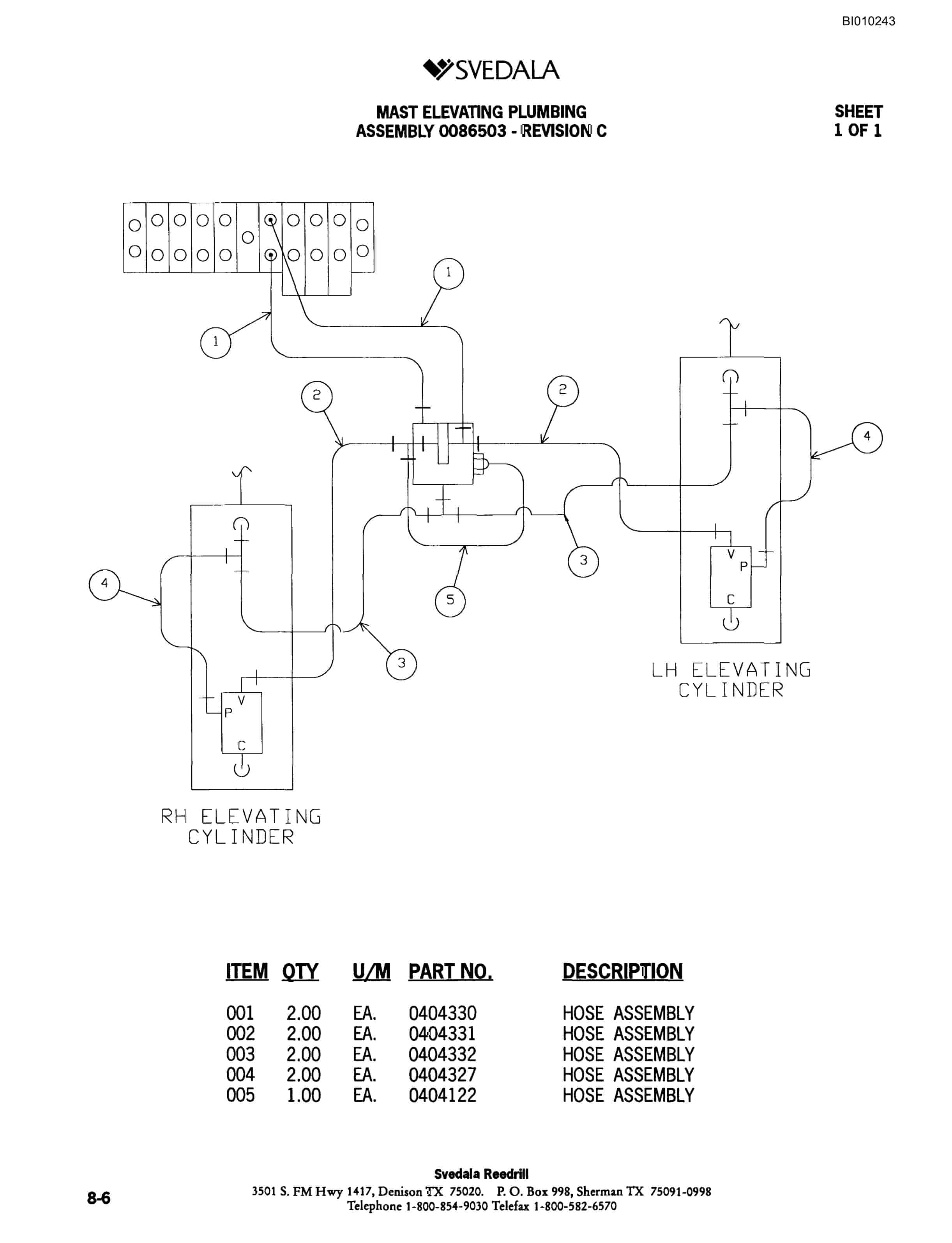 Bucyrus SKF Infinity Blasthole Drill Parts Catalog BI010243-3