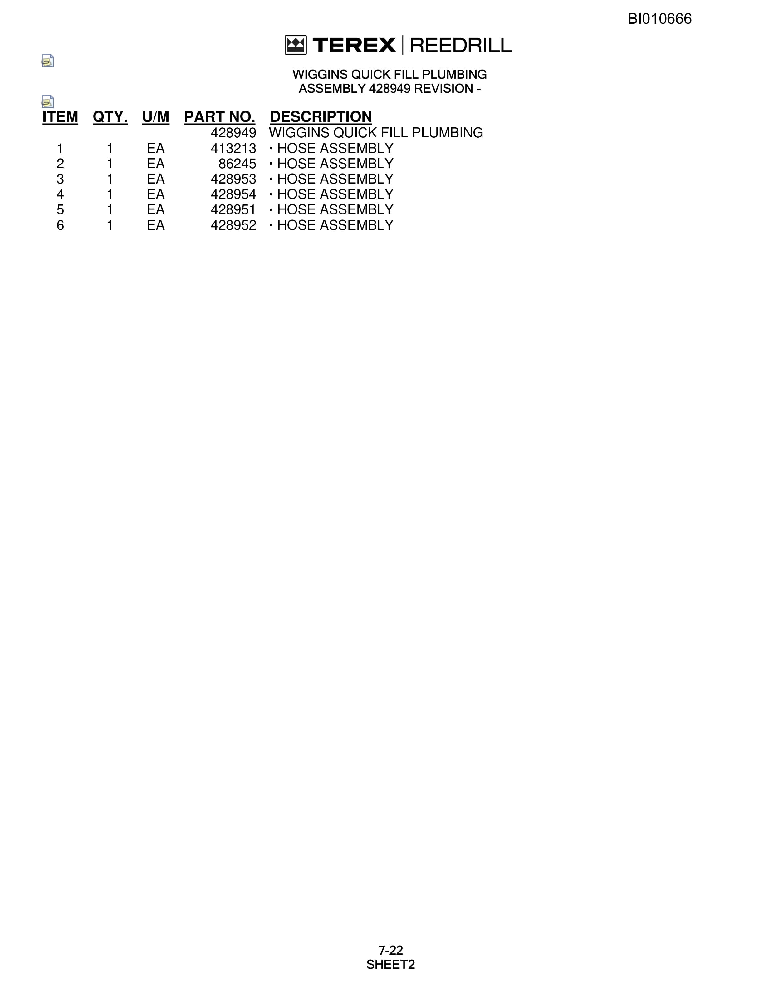 Bucyrus SKF Infinity Blasthole Drill Parts Catalog BI010666-5
