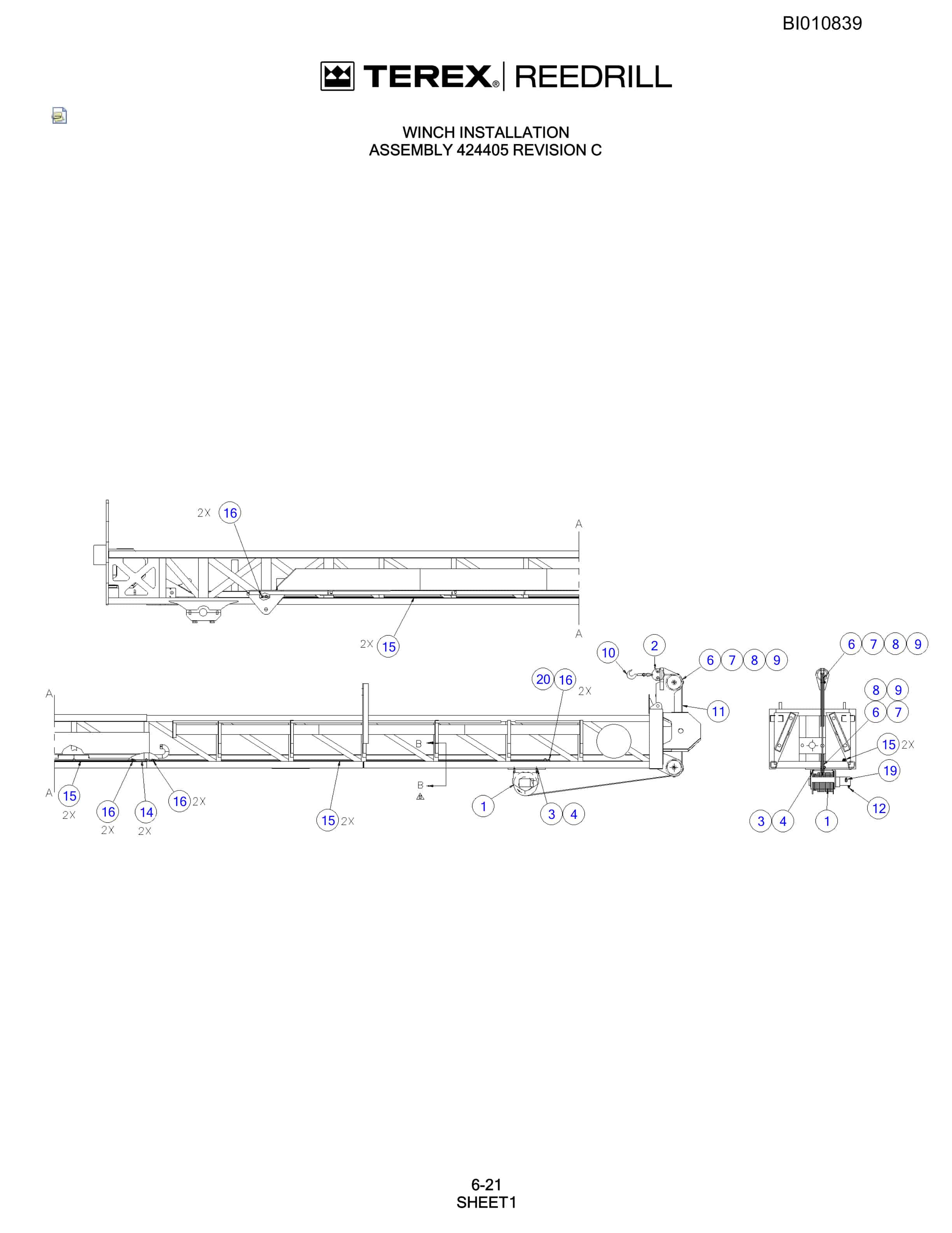Bucyrus SKF Infinity Blasthole Drill Parts Catalog BI010839-3