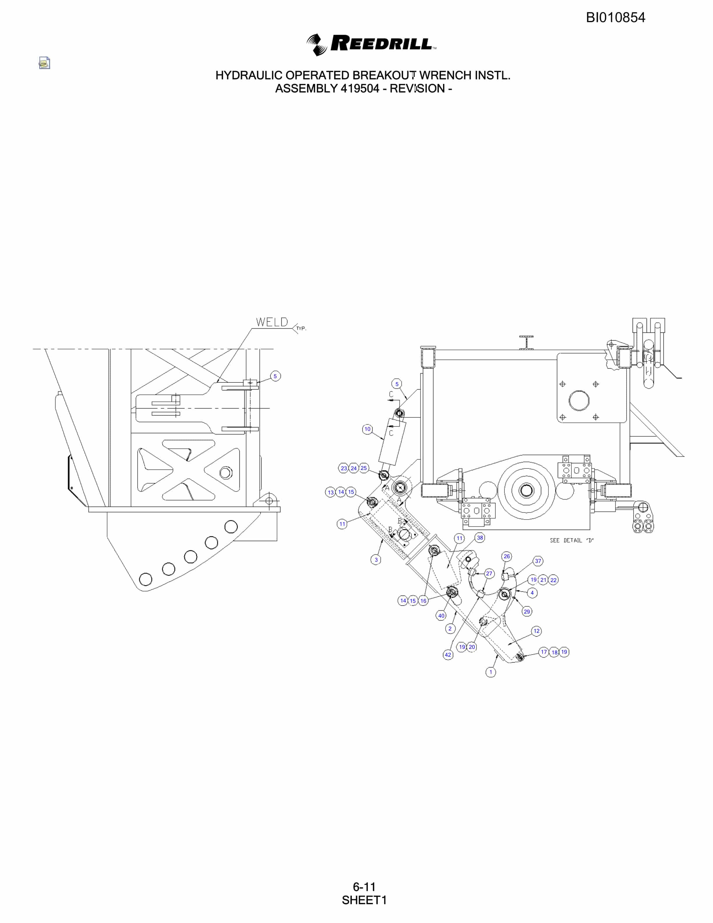 Bucyrus SKF Infinity Blasthole Drill Parts Catalog BI010854-2