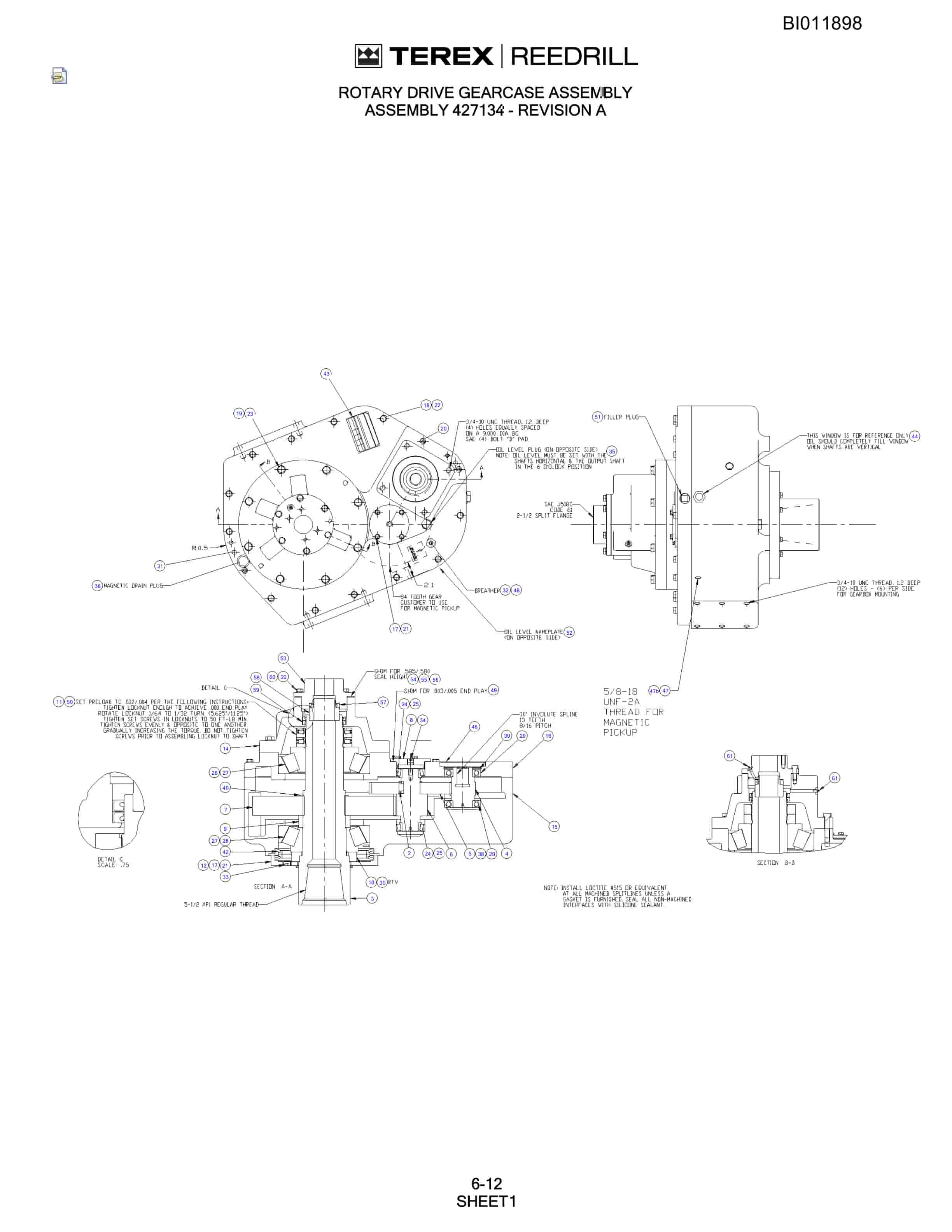 Bucyrus SKF Infinity Blasthole Drill Parts Catalog BI011898-3