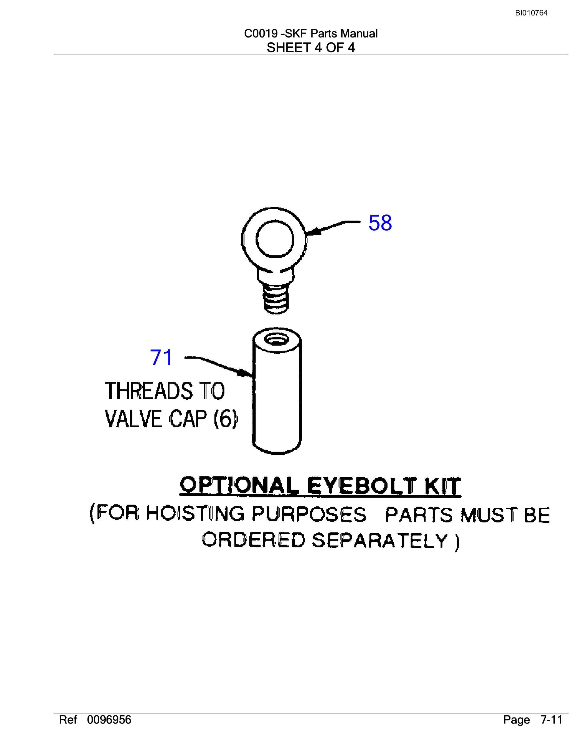 Bucyrus SKF Infinity Blasthole Drill Parts Manual BI010764-3