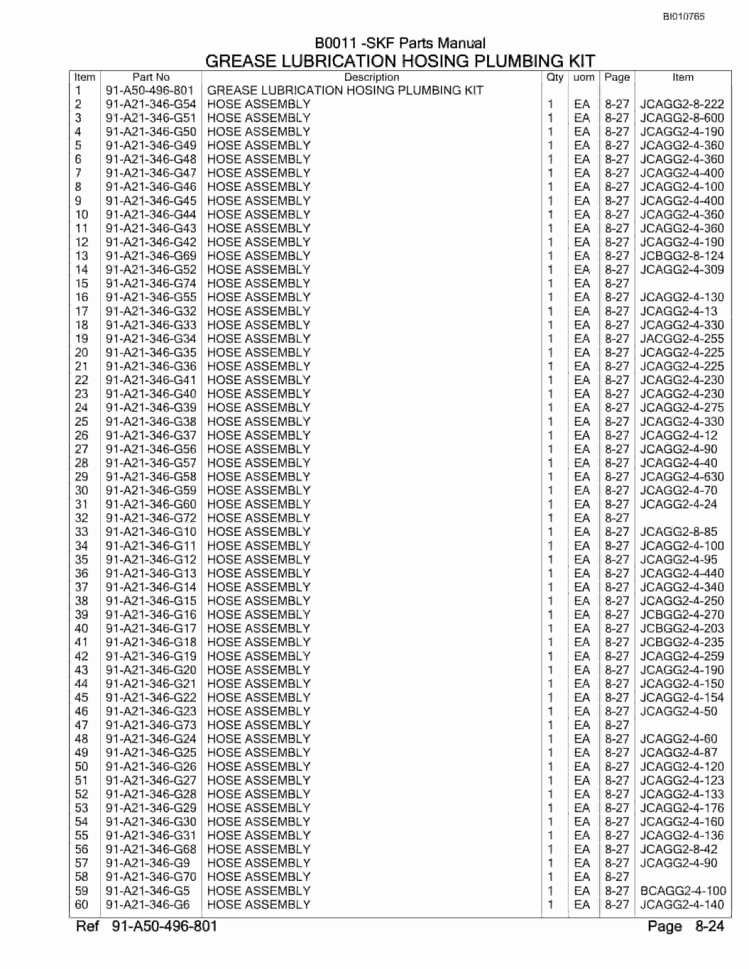 Bucyrus SKF Infinity Blasthole Drill Parts Manual BI010765-4