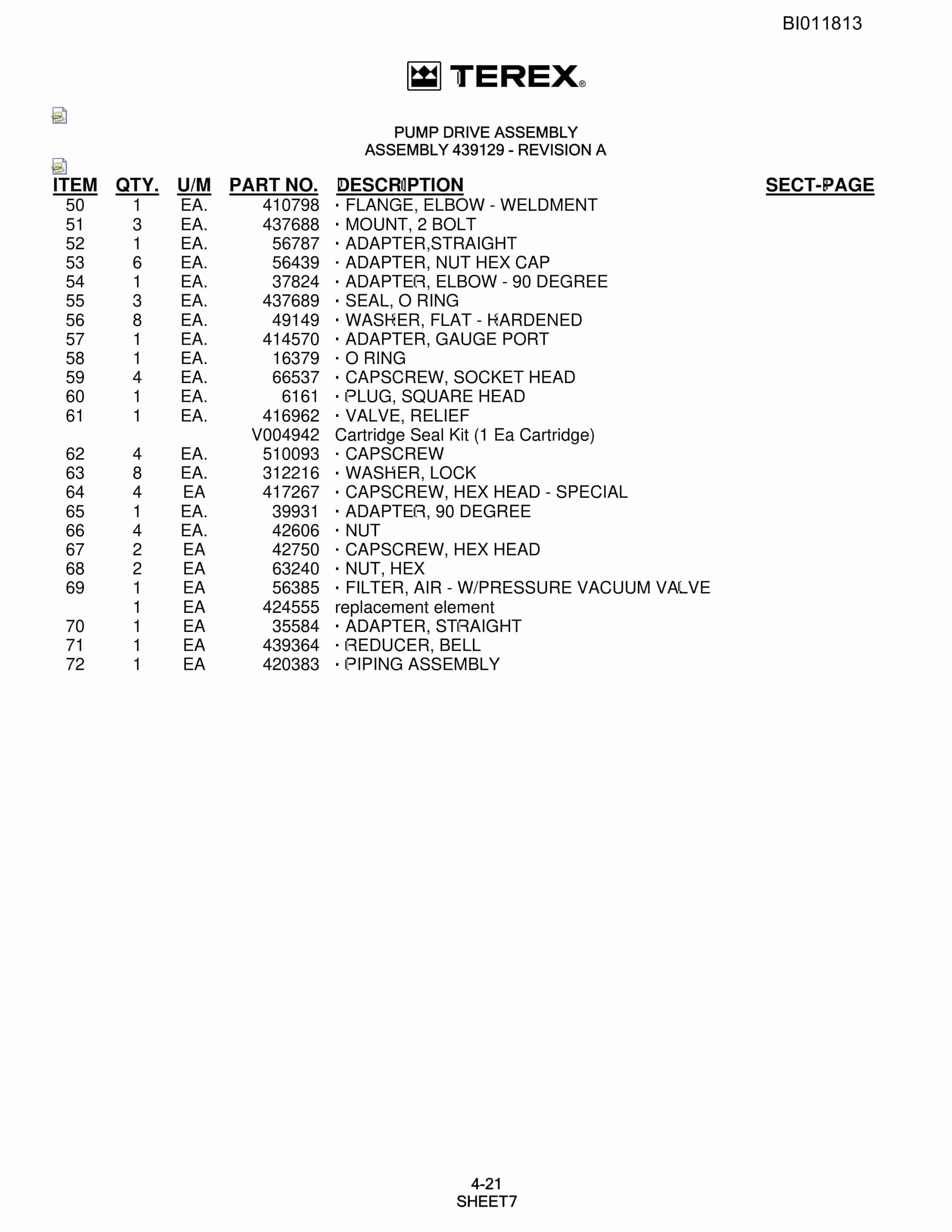 Bucyrus SKF Rotary Blasthole Drill Parts Catalog BI011813-2