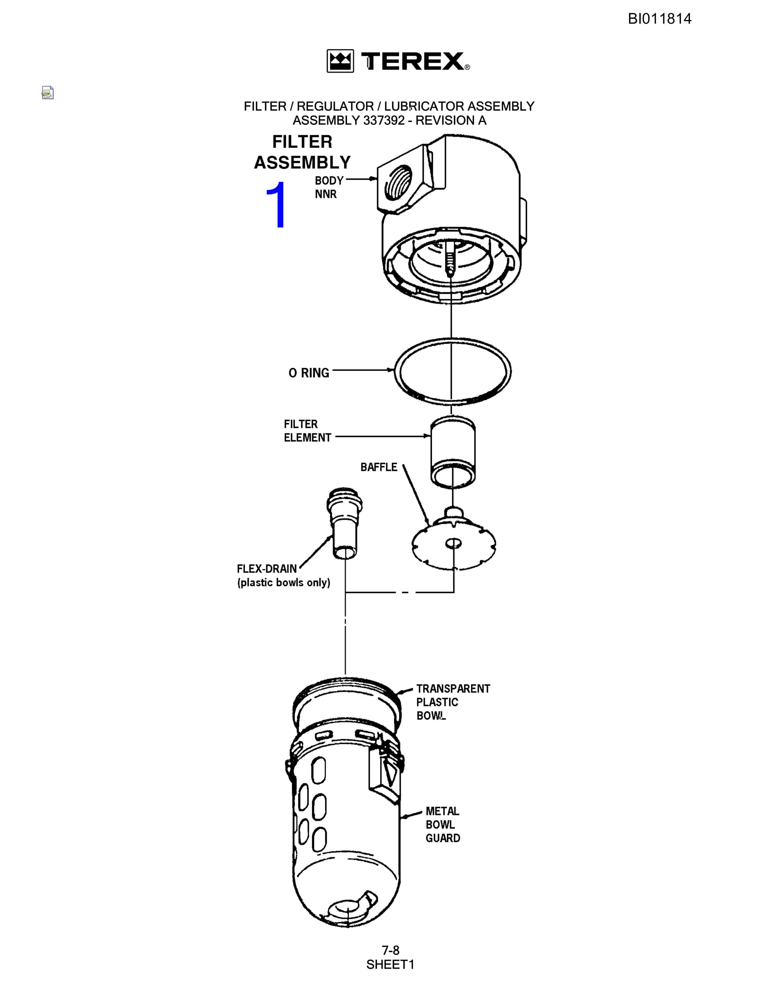 Bucyrus SKF Rotary Blasthole Drill Parts Catalog BI011814-4