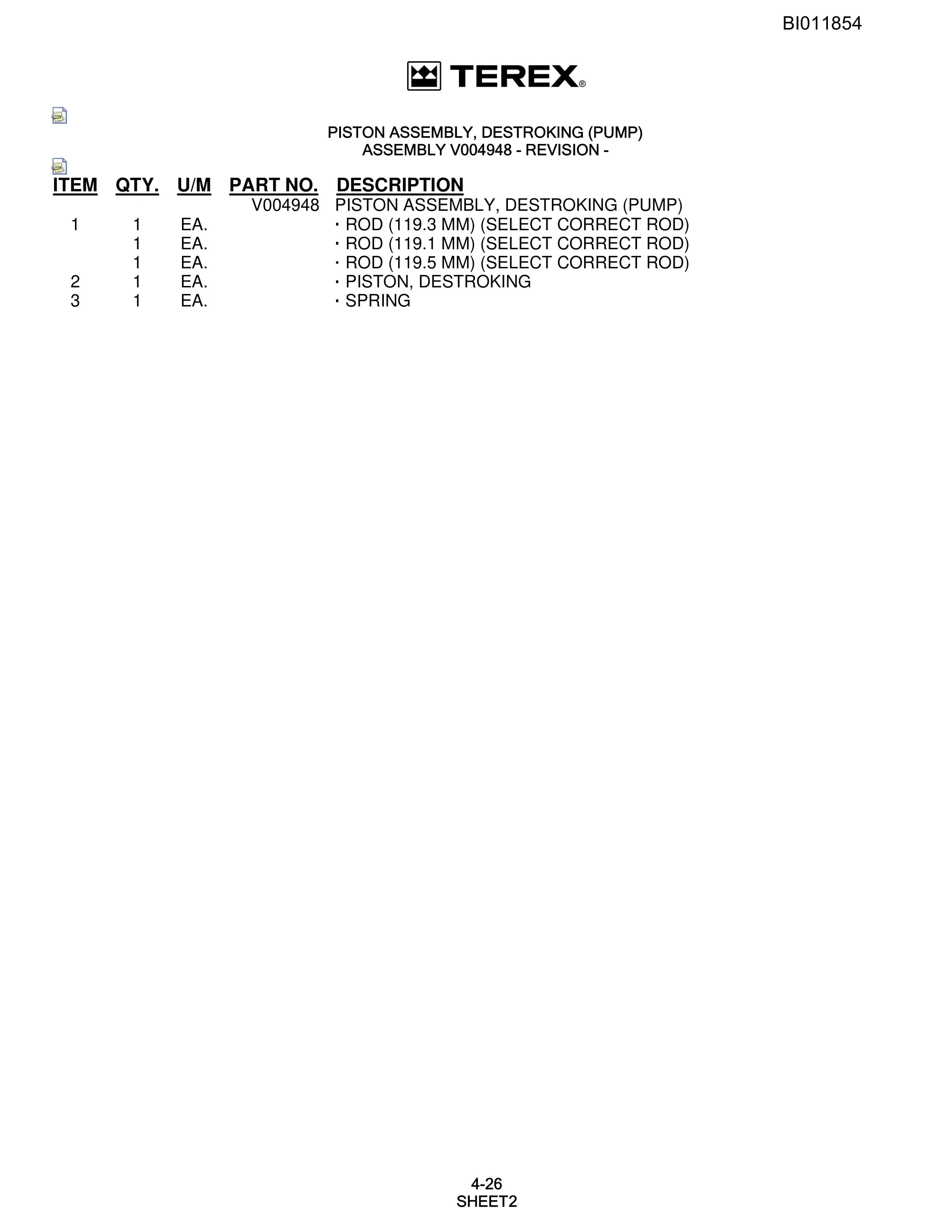 Bucyrus SKF Rotary Blasthole Drill Parts Catalog BI011854-2