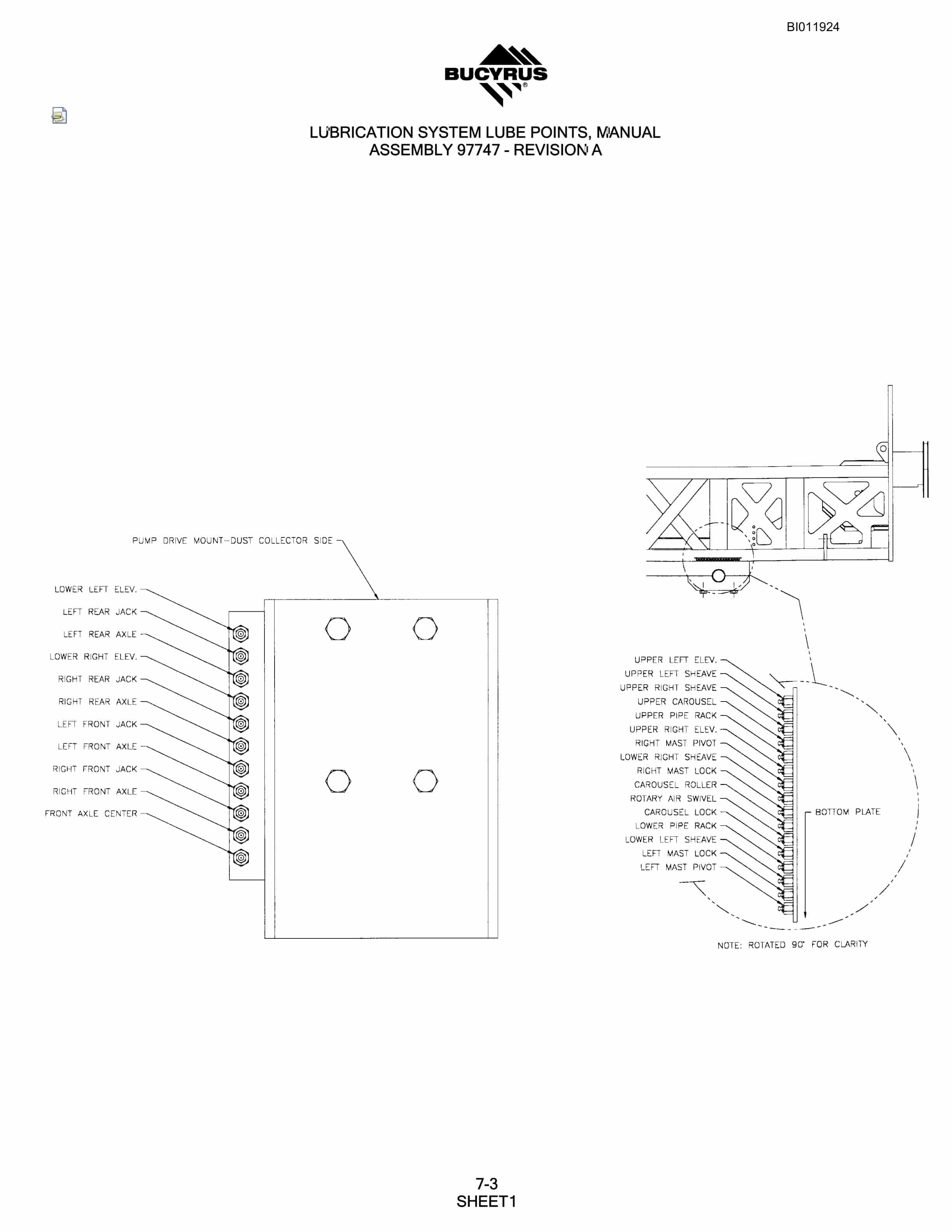 Bucyrus SKF Rotary Blasthole Drill Parts Manual BI011924-4