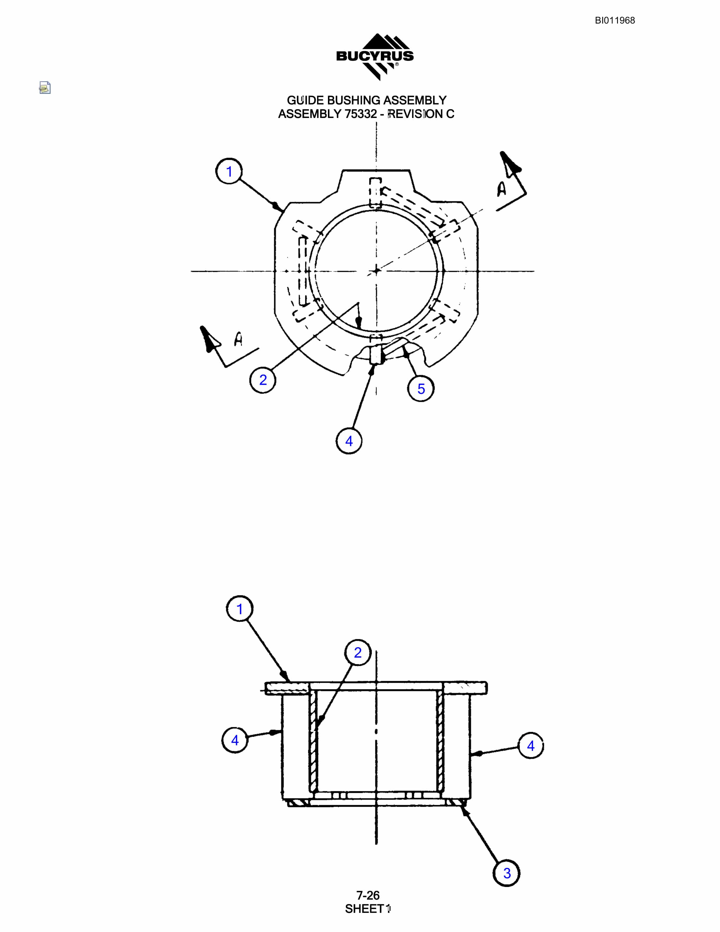 Bucyrus SKF Rotary Blasthole Drill Parts Manual BI011968-5
