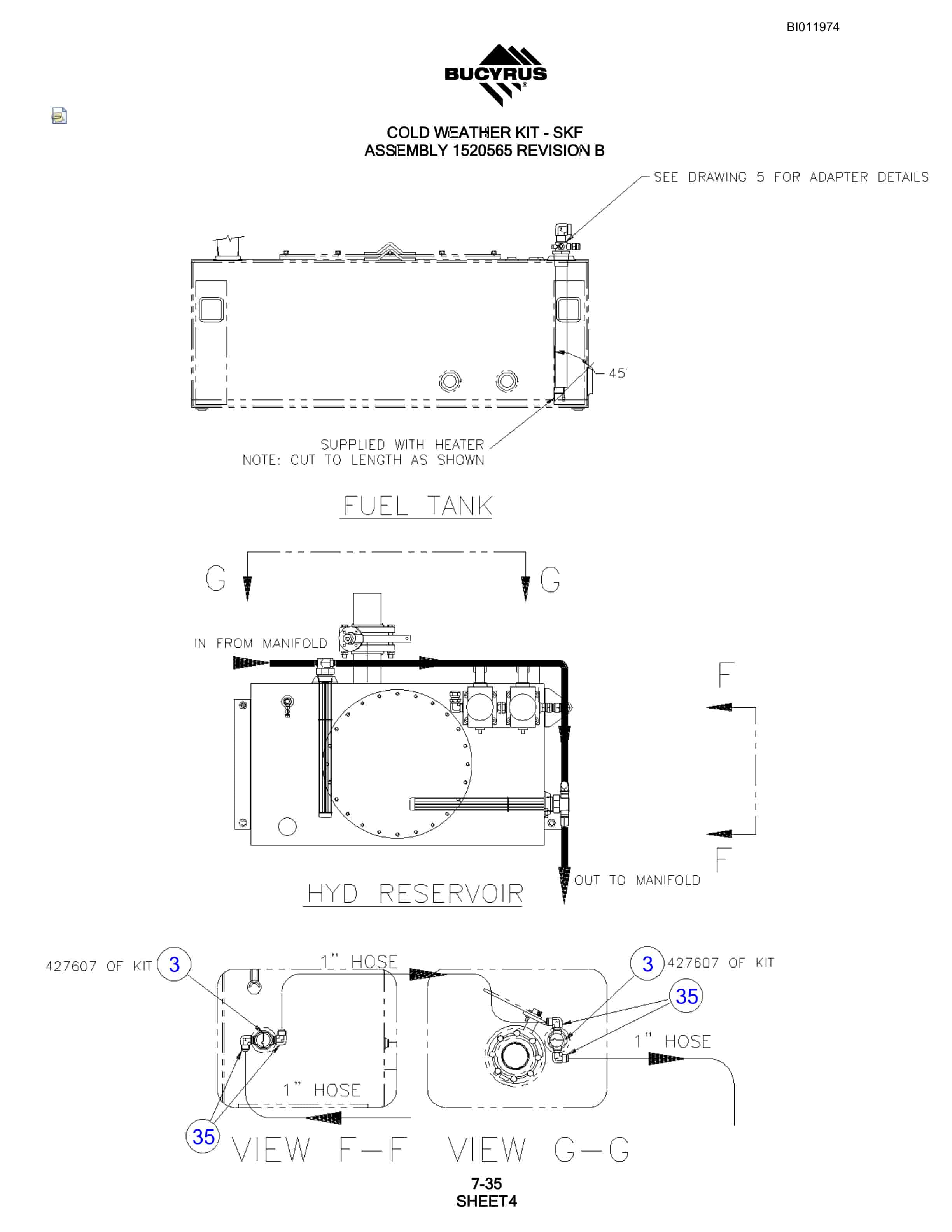 Bucyrus SKF Rotary Blasthole Drill Parts Manual BI011974-5
