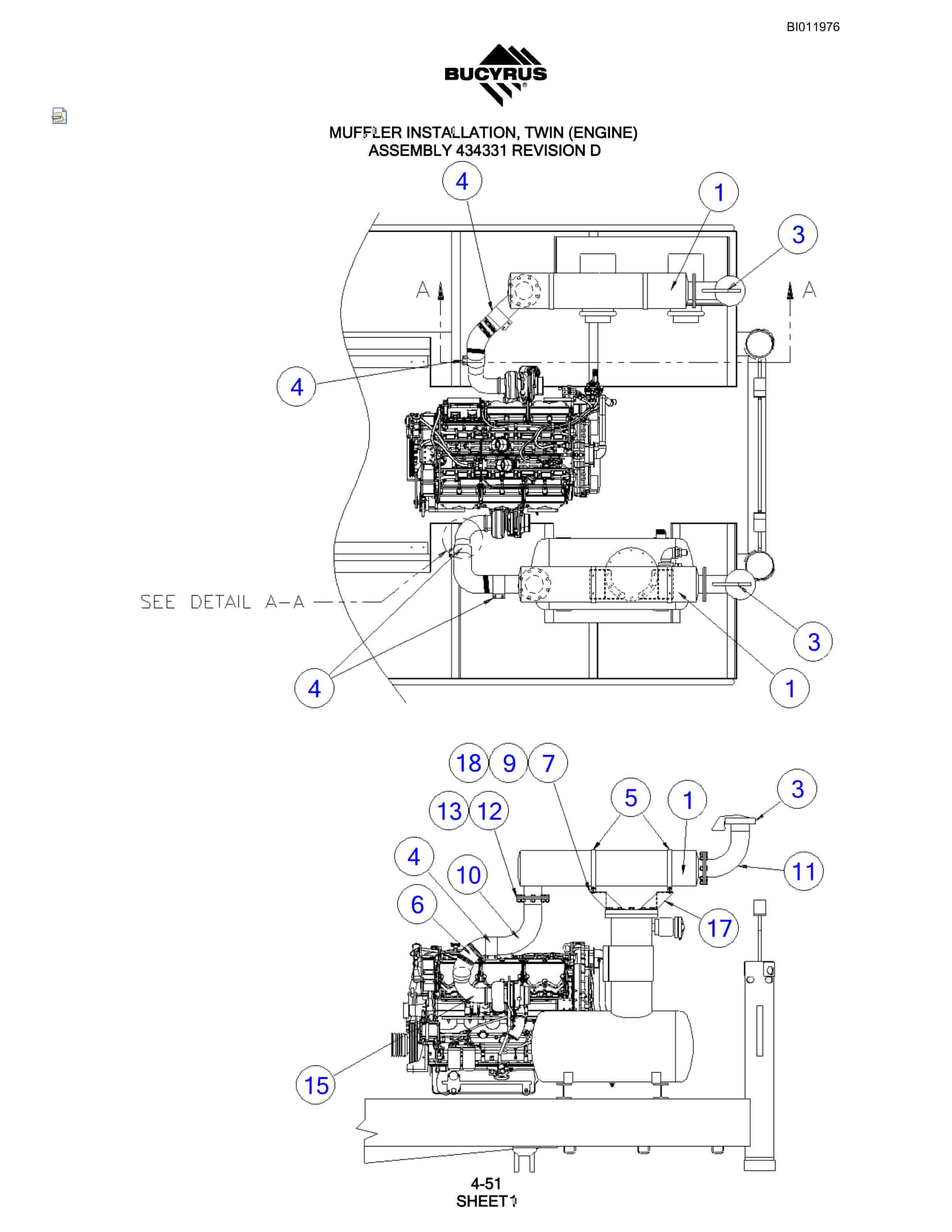 Bucyrus SKF Rotary Blasthole Drill Parts Manual BI011976-2