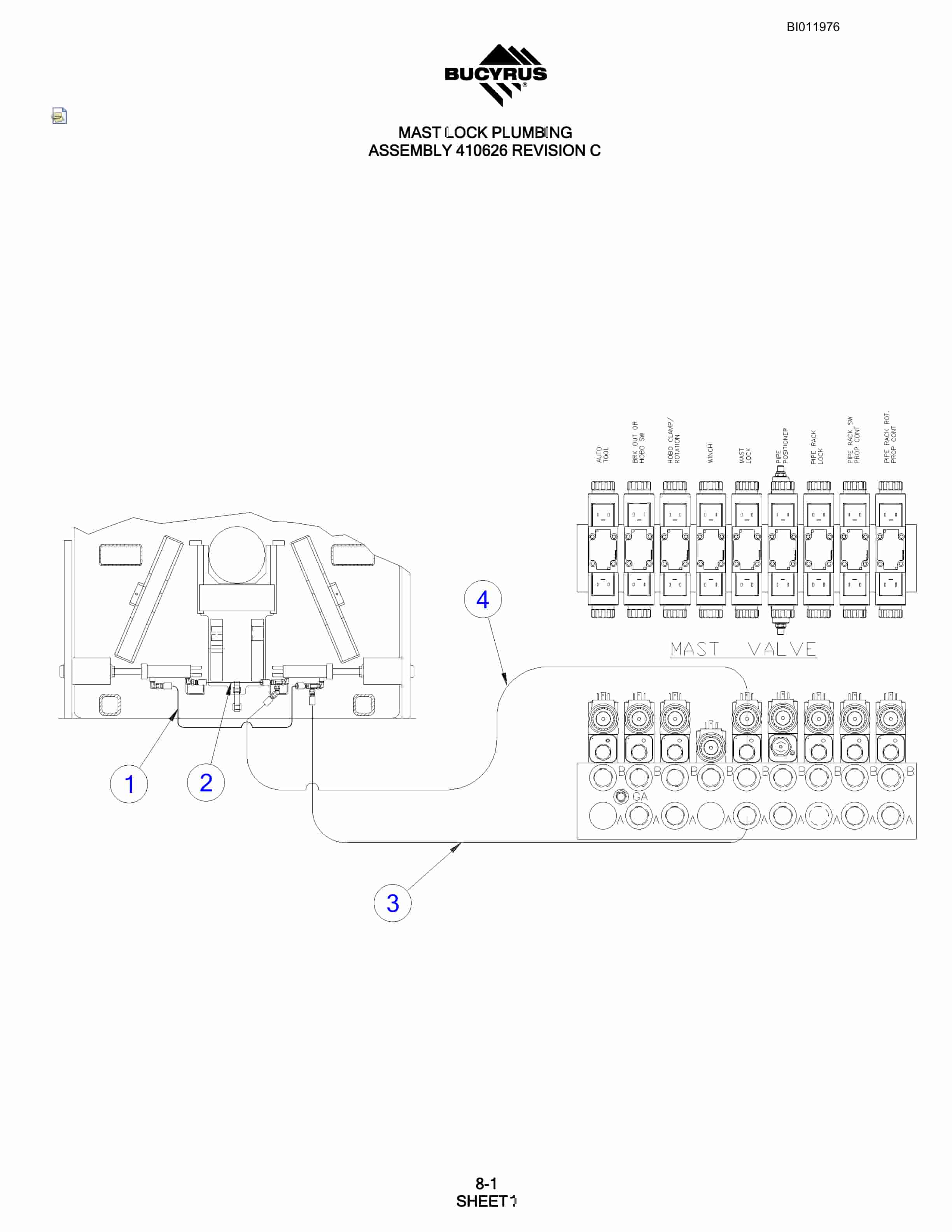 Bucyrus SKF Rotary Blasthole Drill Parts Manual BI011976-5