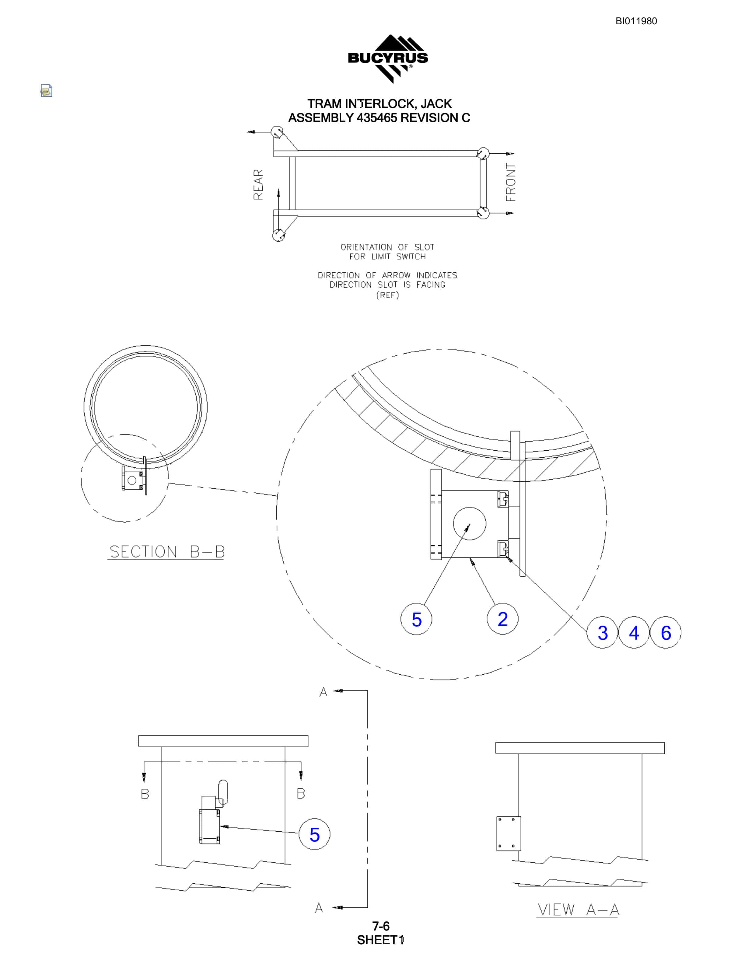 Bucyrus SKF Rotary Blasthole Drill Parts Manual BI011980-4