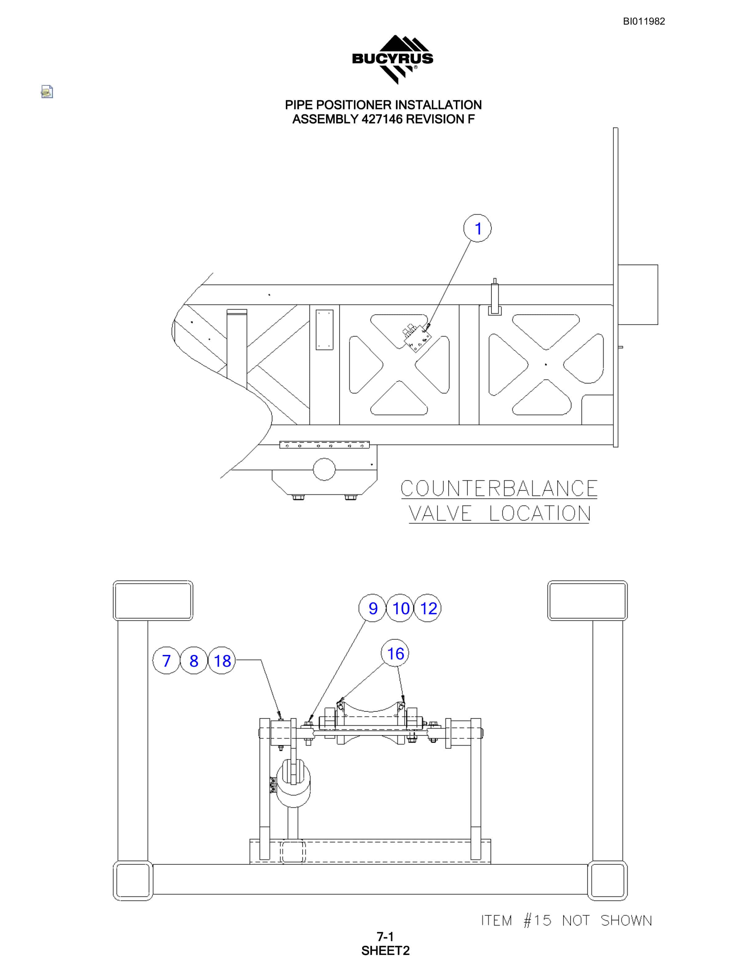 Bucyrus SKF Rotary Blasthole Drill Parts Manual BI011982-3