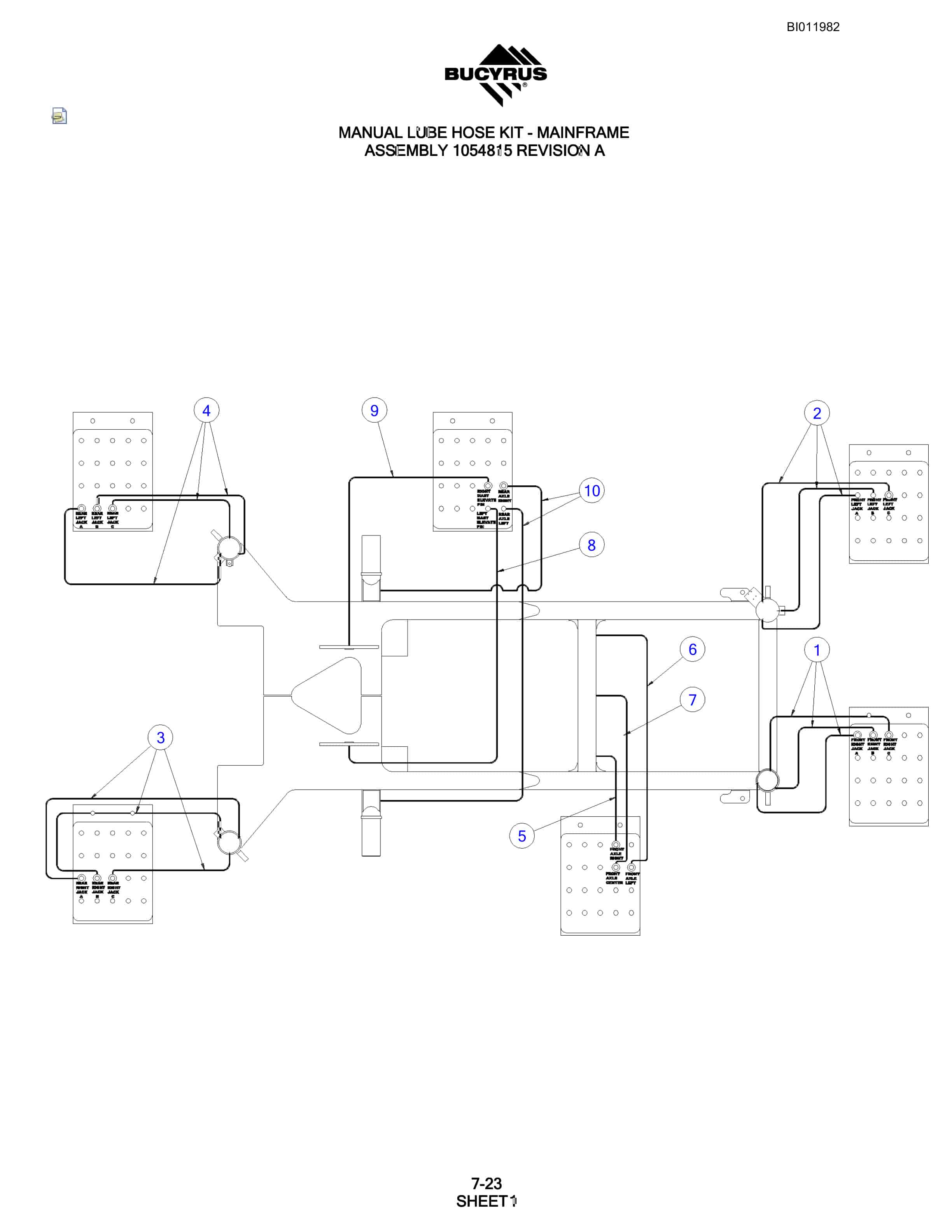 Bucyrus SKF Rotary Blasthole Drill Parts Manual BI011982-4