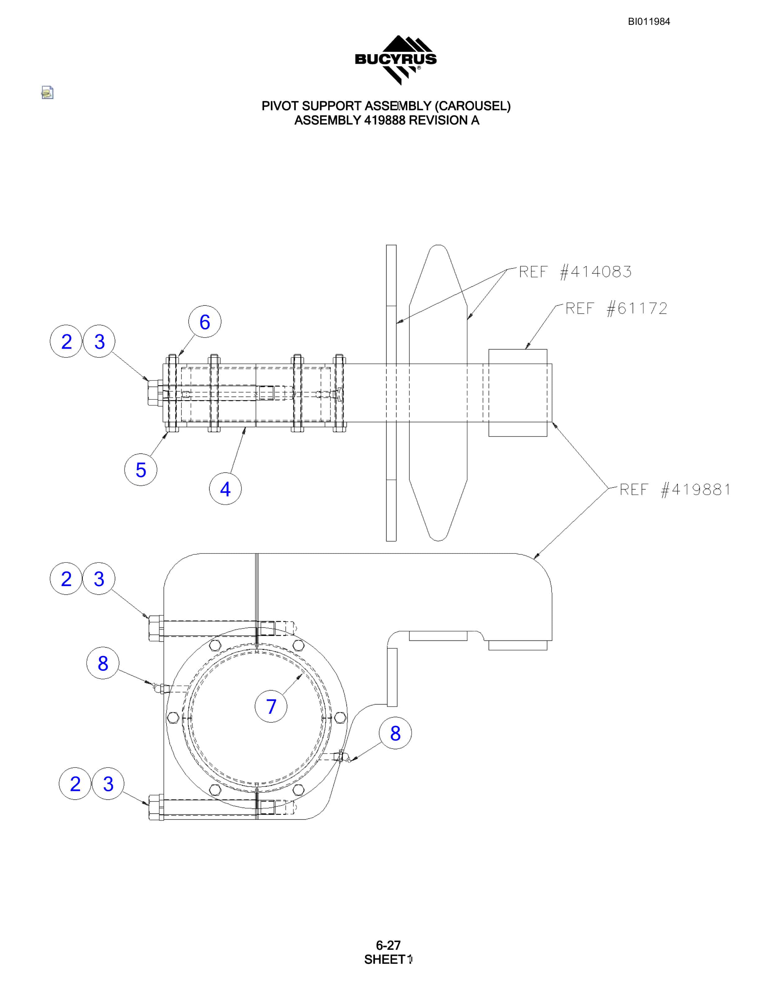Bucyrus SKF Rotary Blasthole Drill Parts Manual BI011984-3