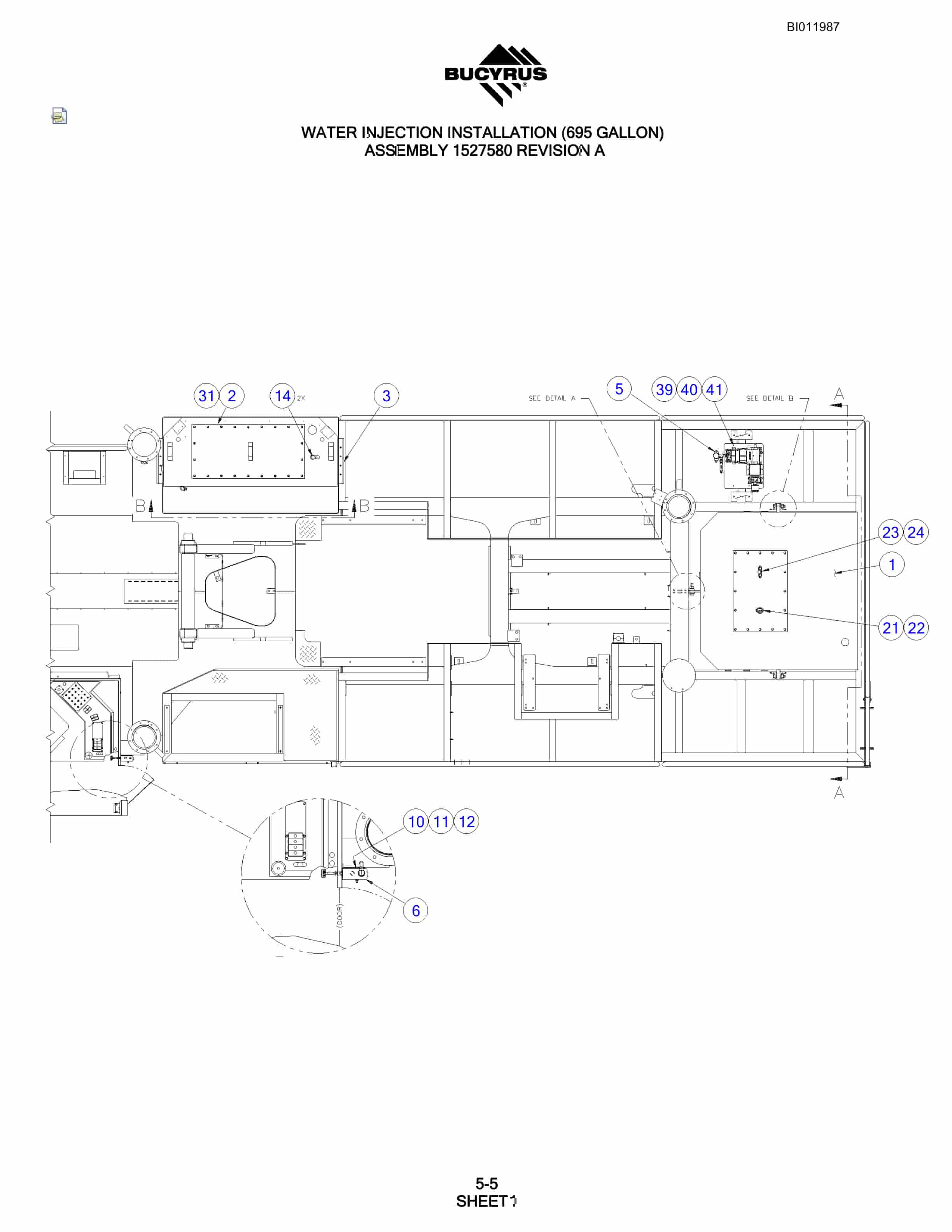 Bucyrus SKF Rotary Blasthole Drill Parts Manual BI011987-2