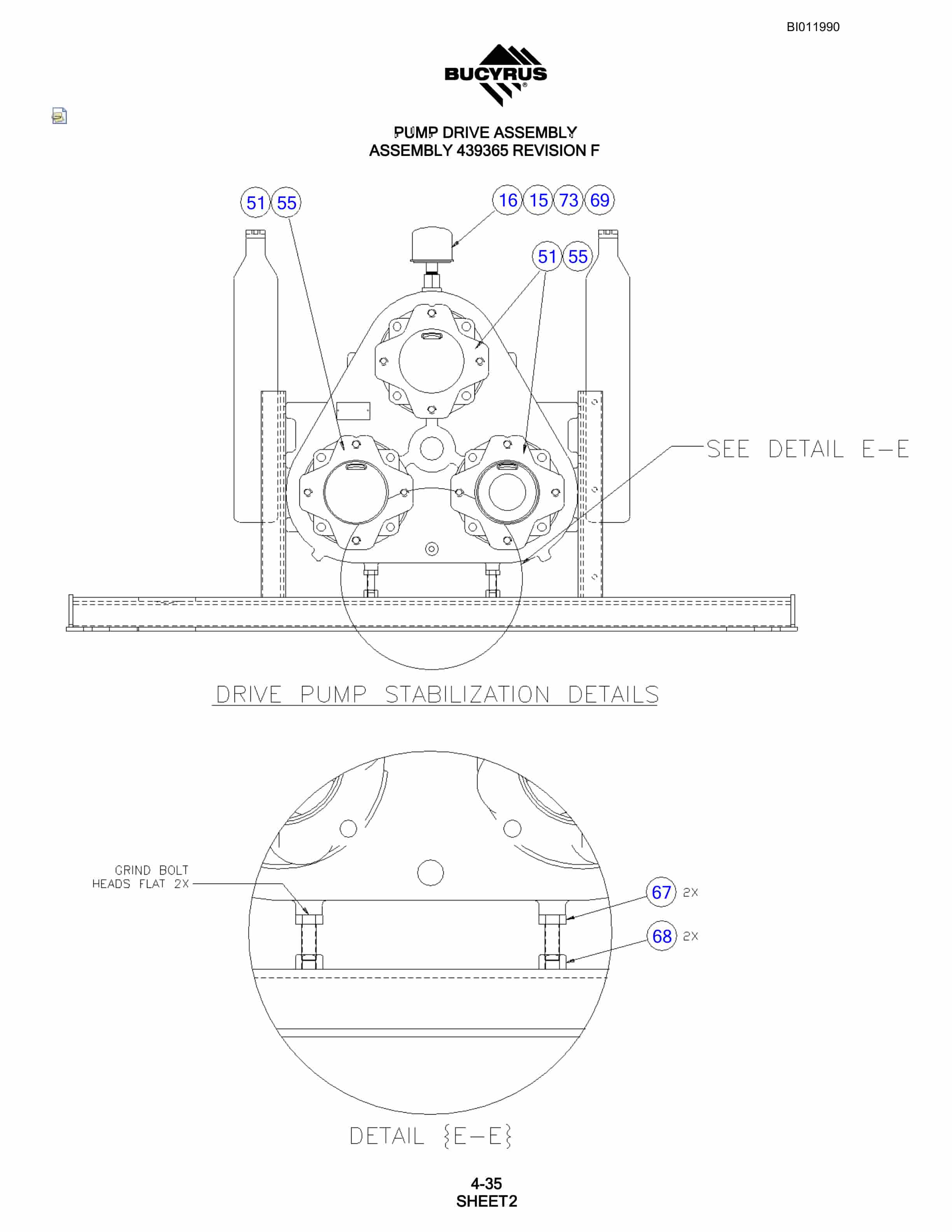 Bucyrus SKF Rotary Blasthole Drill Parts Manual BI011990-2