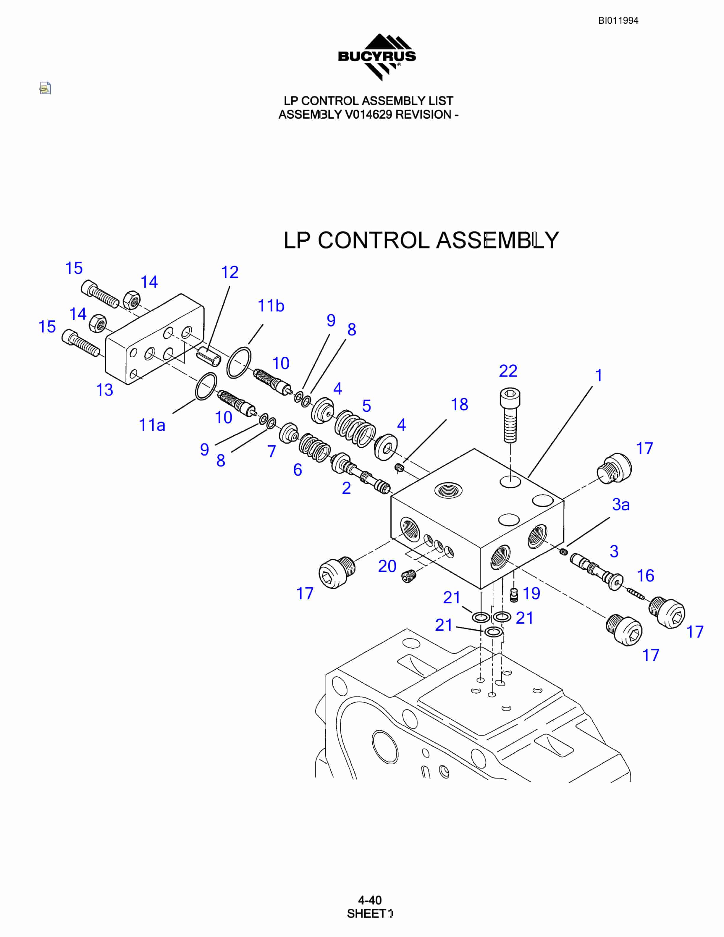 Bucyrus SKF Rotary Blasthole Drill Parts Manual BI011994-2